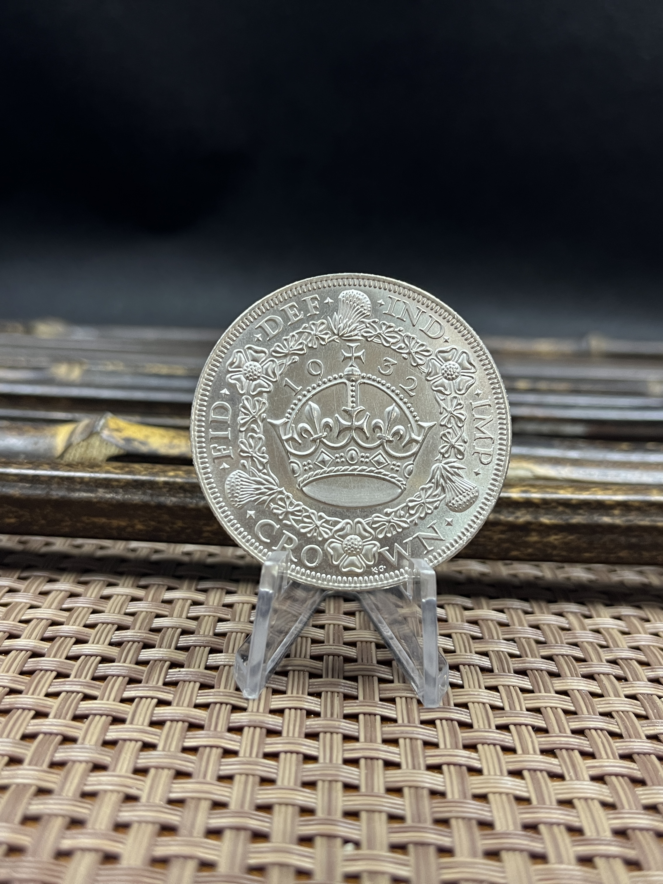 United Kingdom 1 Crown 1927 1928 1929 1930 1931 1932 1933 1934 1936 George V Wreath Crown Great Britain Silver Plated  Replica Coin Commemorative Medal,Historical Collectible Art Craft For Enthusiasts