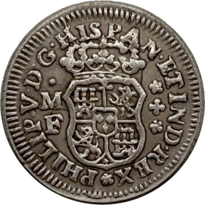 Mexico 1737 1738 Mo MF 1/2 Real Philip V New Spain Silver Plated Replica Coin Commemorative Medal,Historical Collectible Art Craft For Enthusiasts