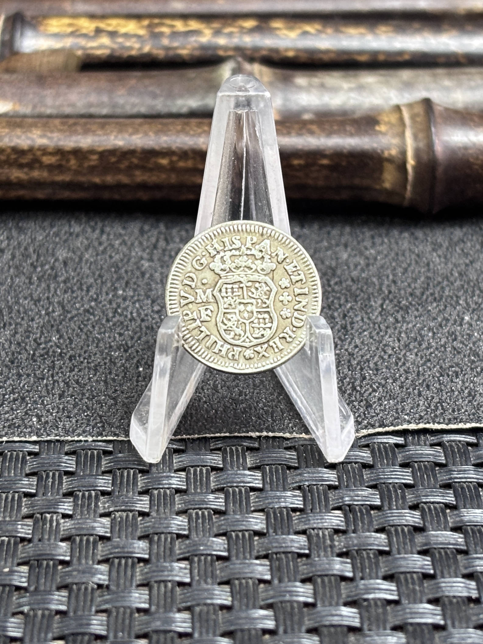 Mexico 1737 1738 Mo MF 1/2 Real Philip V New Spain Silver Plated Replica Coin Commemorative Medal,Historical Collectible Art Craft For Enthusiasts