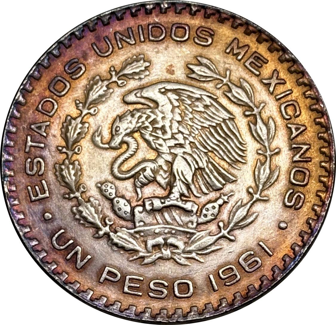 Mexico Republic 1 UN Peso Tepalcate 1957 1958 1959 1960 1961 1962 1963 1964 1965 1967 Silver Plated Replica Coin Commemorative Medal,Historical Collectible Art Craft For Enthusiasts