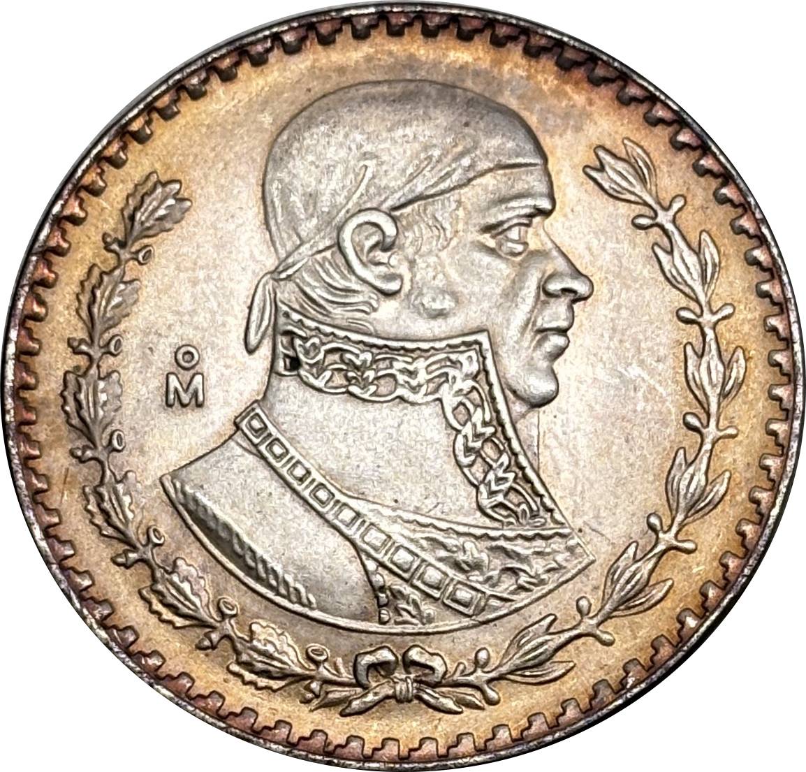 Mexico Republic 1 UN Peso Tepalcate 1957 1958 1959 1960 1961 1962 1963 1964 1965 1967 Silver Plated Replica Coin Commemorative Medal,Historical Collectible Art Craft For Enthusiasts