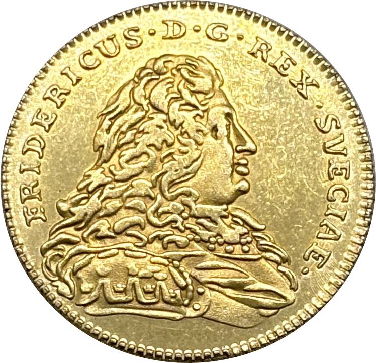 Sweden 1750 1 Ducat Frederick I Gold Brass Metal Replica Coin Commemorative Medal,Historical Collectible Art Craft For Enthusiasts