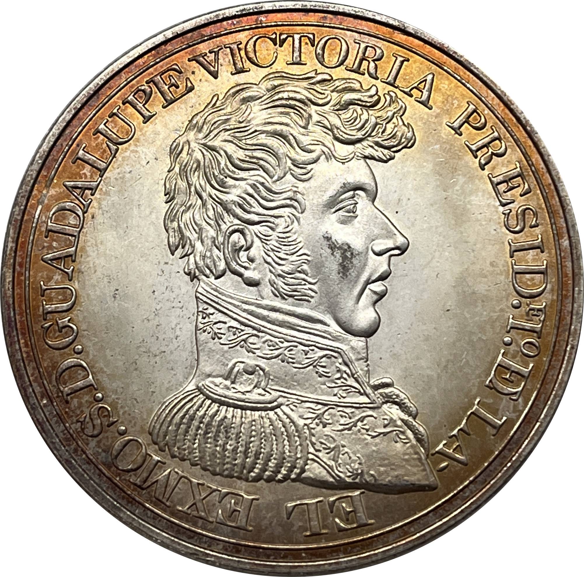 Mexico President Guadalupe Victoria Medal 1824 Silver Plated Replica Coin Commemorative Medal,Historical Collectible Art Craft For Enthusiasts