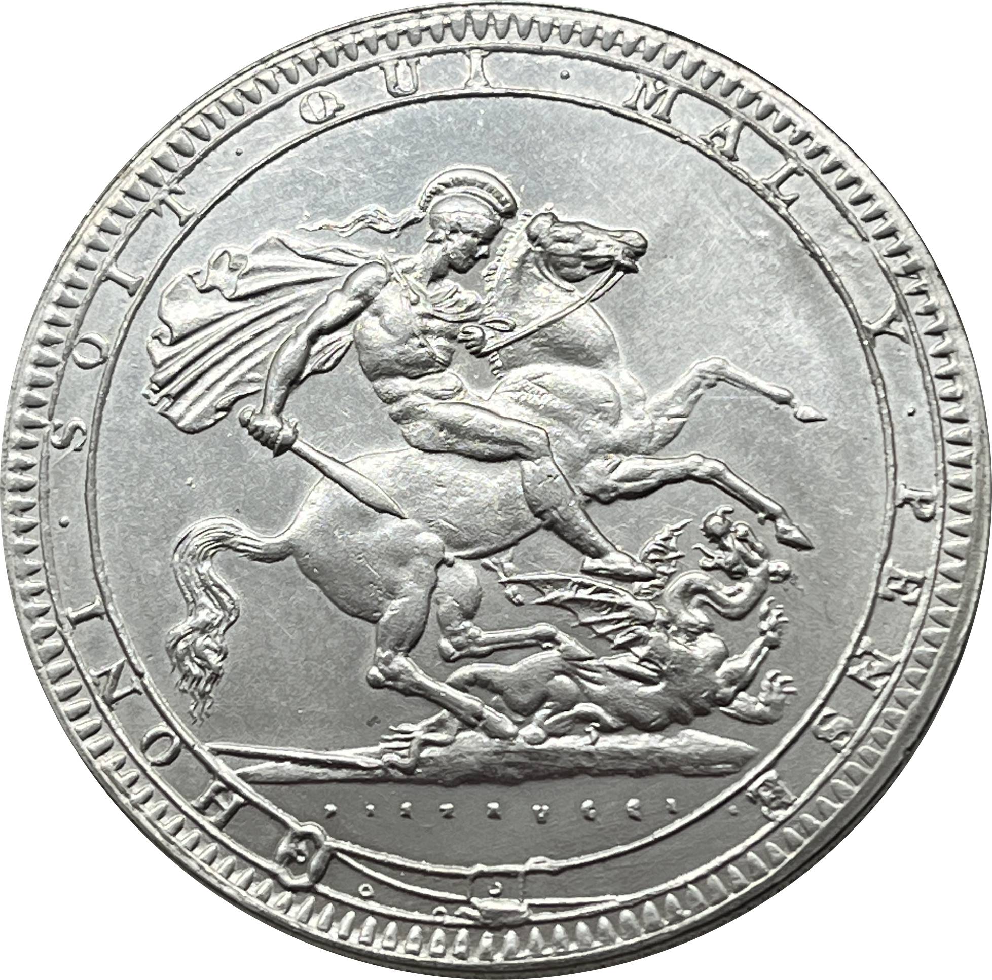 British 1818 1 One Crown George III United Kingdom Silver Plated Replica Coin Commemorative Medal,Historical Collectible Art Craft For Enthusiasts