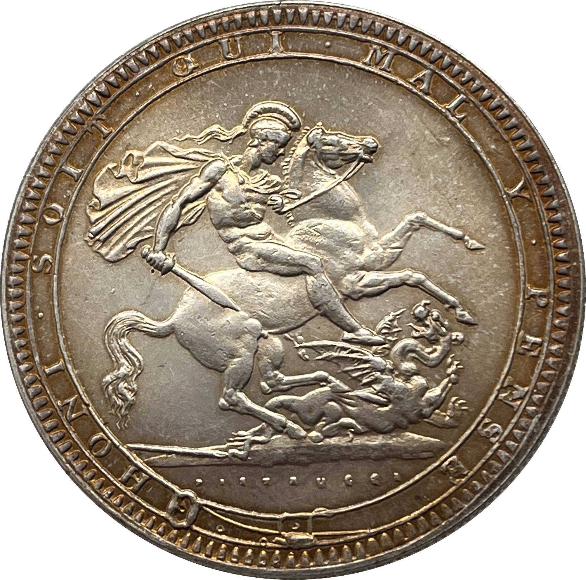 British 1818 1 One Crown George III United Kingdom Silver Plated Replica Coin Commemorative Medal,Historical Collectible Art Craft For Enthusiasts