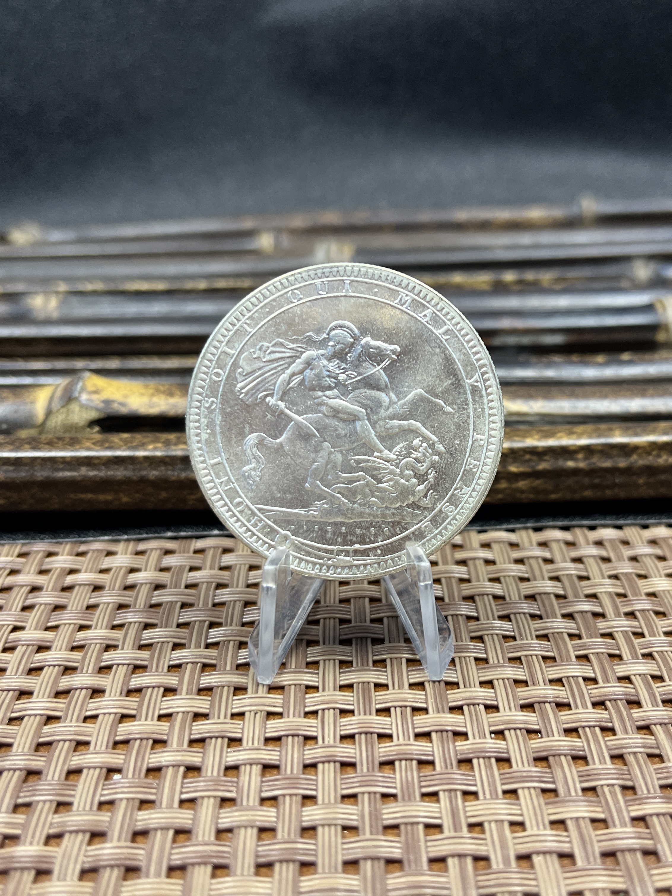 British 1818 1 One Crown George III United Kingdom Silver Plated Replica Coin Commemorative Medal,Historical Collectible Art Craft For Enthusiasts