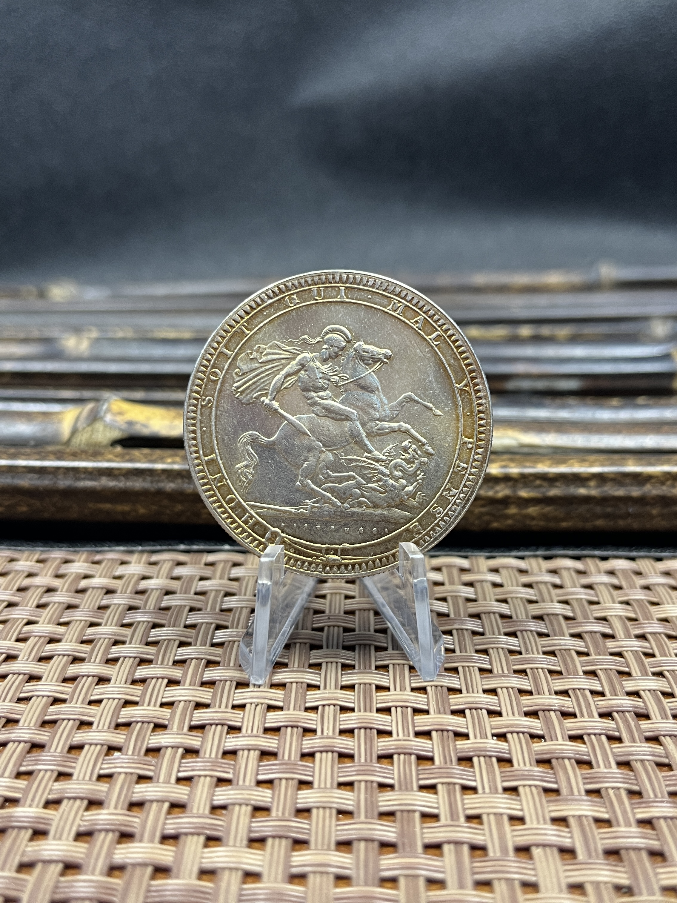 British 1818 1 One Crown George III United Kingdom Silver Plated Replica Coin Commemorative Medal,Historical Collectible Art Craft For Enthusiasts