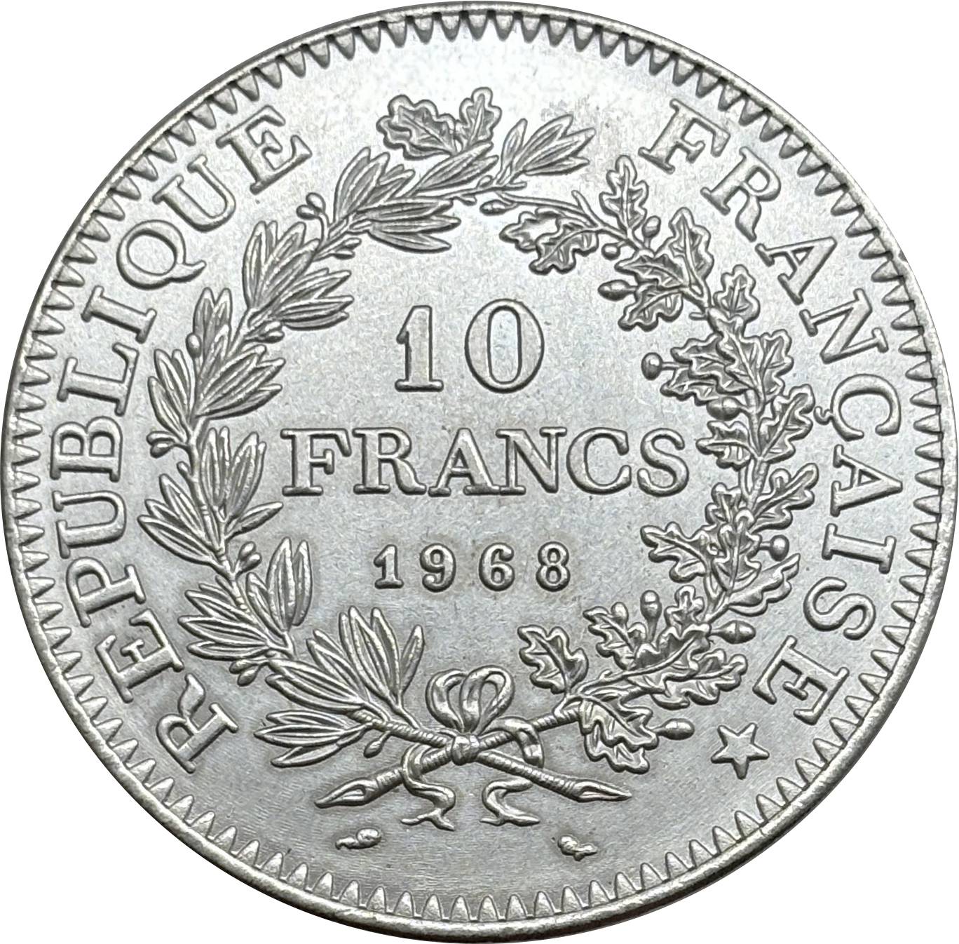 France 10 Francs 1965 1966 1967 1968 1969 1970 1971 Fifth Republic Metropolitan Silver Plated Replica Coin Commemorative Medal,Historical Collectible Art Craft For Enthusiasts