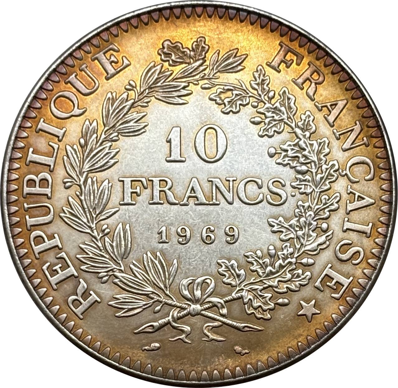 France 10 Francs 1965 1966 1967 1968 1969 1970 1971 Fifth Republic Metropolitan Silver Plated Replica Coin Commemorative Medal,Historical Collectible Art Craft For Enthusiasts