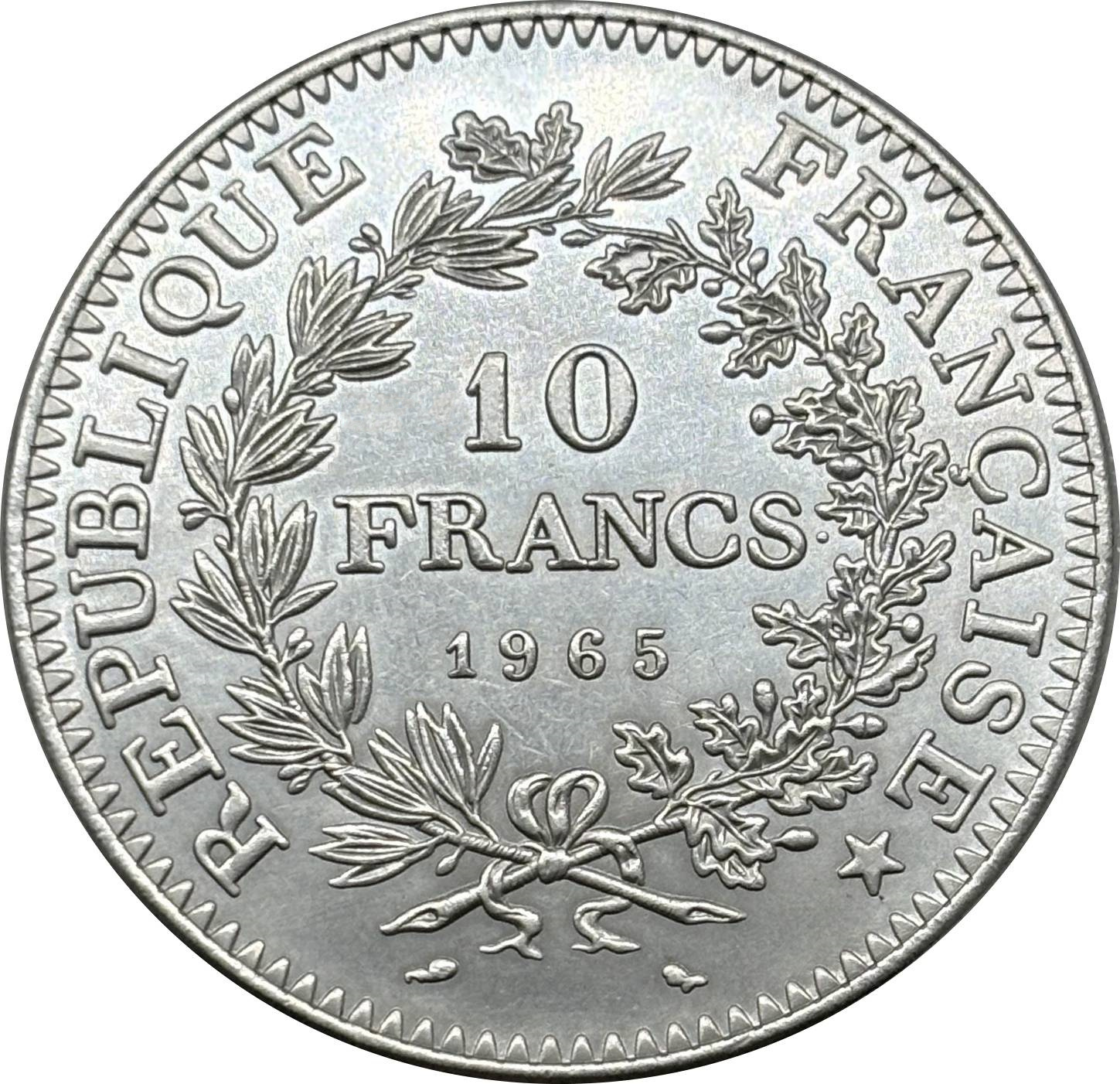 France 10 Francs 1965 1966 1967 1968 1969 1970 1971 Fifth Republic Metropolitan Silver Plated Replica Coin Commemorative Medal,Historical Collectible Art Craft For Enthusiasts
