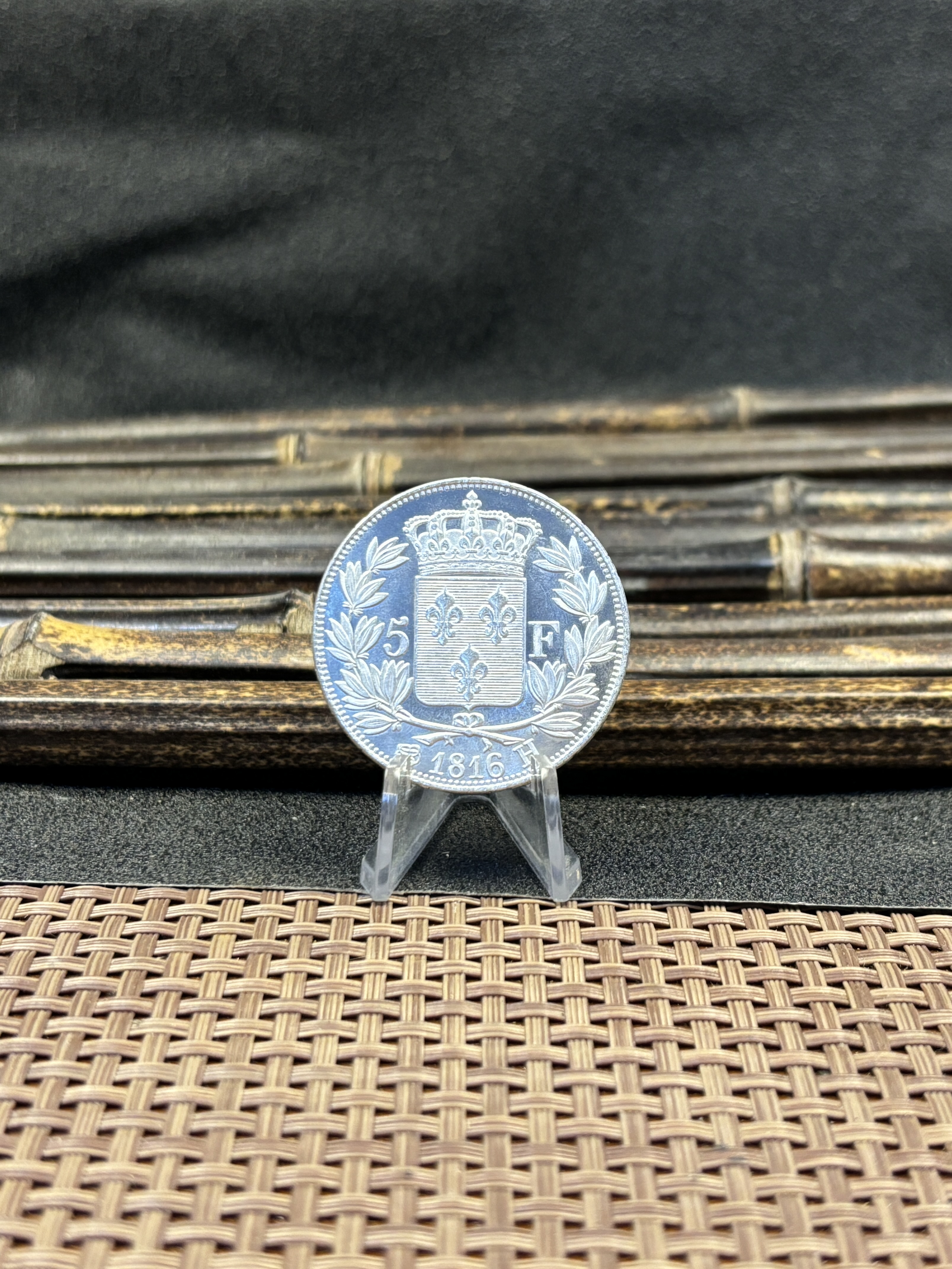 France 1816 - 1824 25 PCS 5 Francs Louis XVIII Silver Plated Replica Coin Commemorative Medal,Historical Collectible Art Craft For Enthusiasts