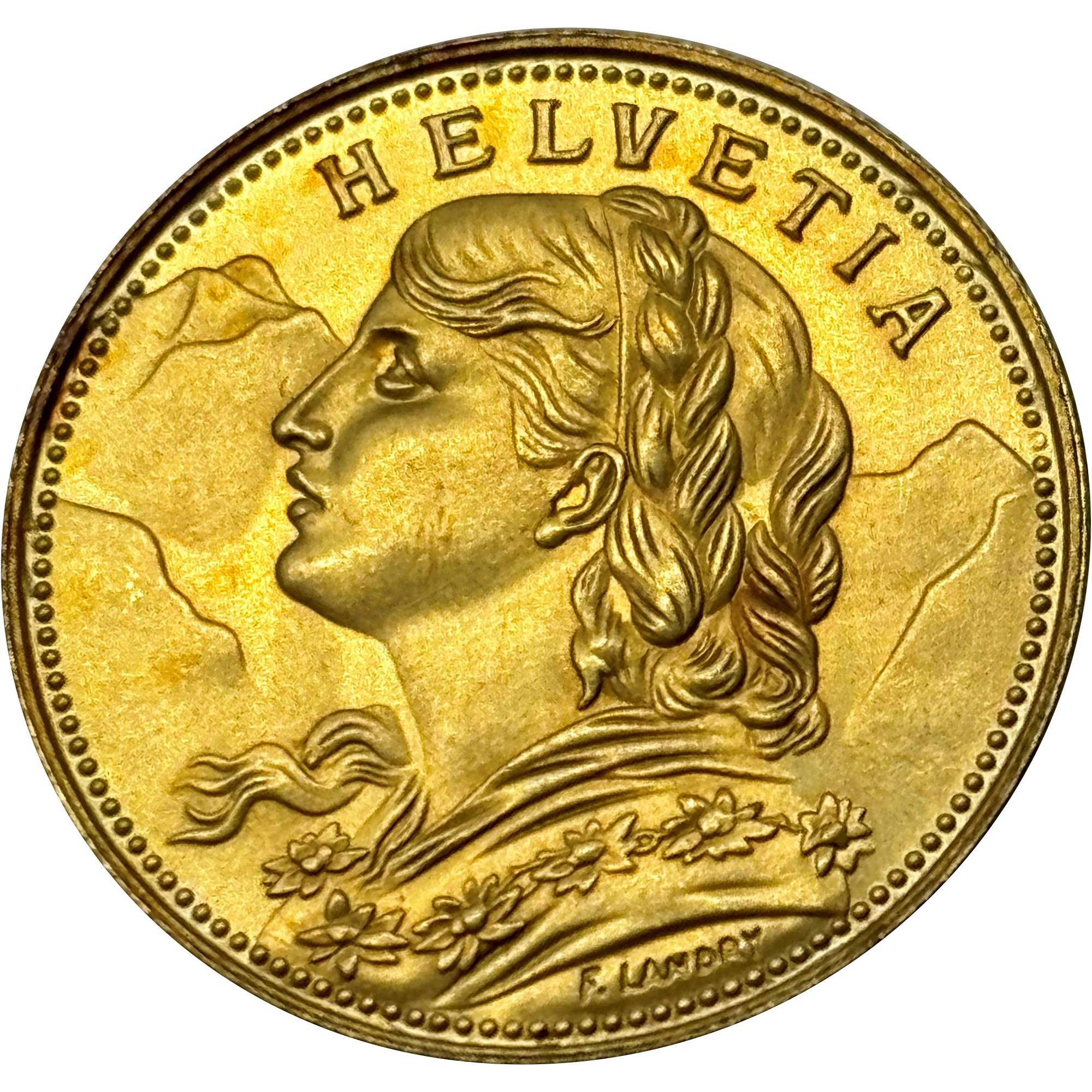 Switzerland Confederation gold Plated 20 Francs 1897 1898 1899 1900 1904 1905 1906 1925 1926 1927 1930 1935 1947 1949 LB Brass Metal Copy Commemorative Medal Collectible Coins,Historical Collectible Art Craft For Enthusiasts