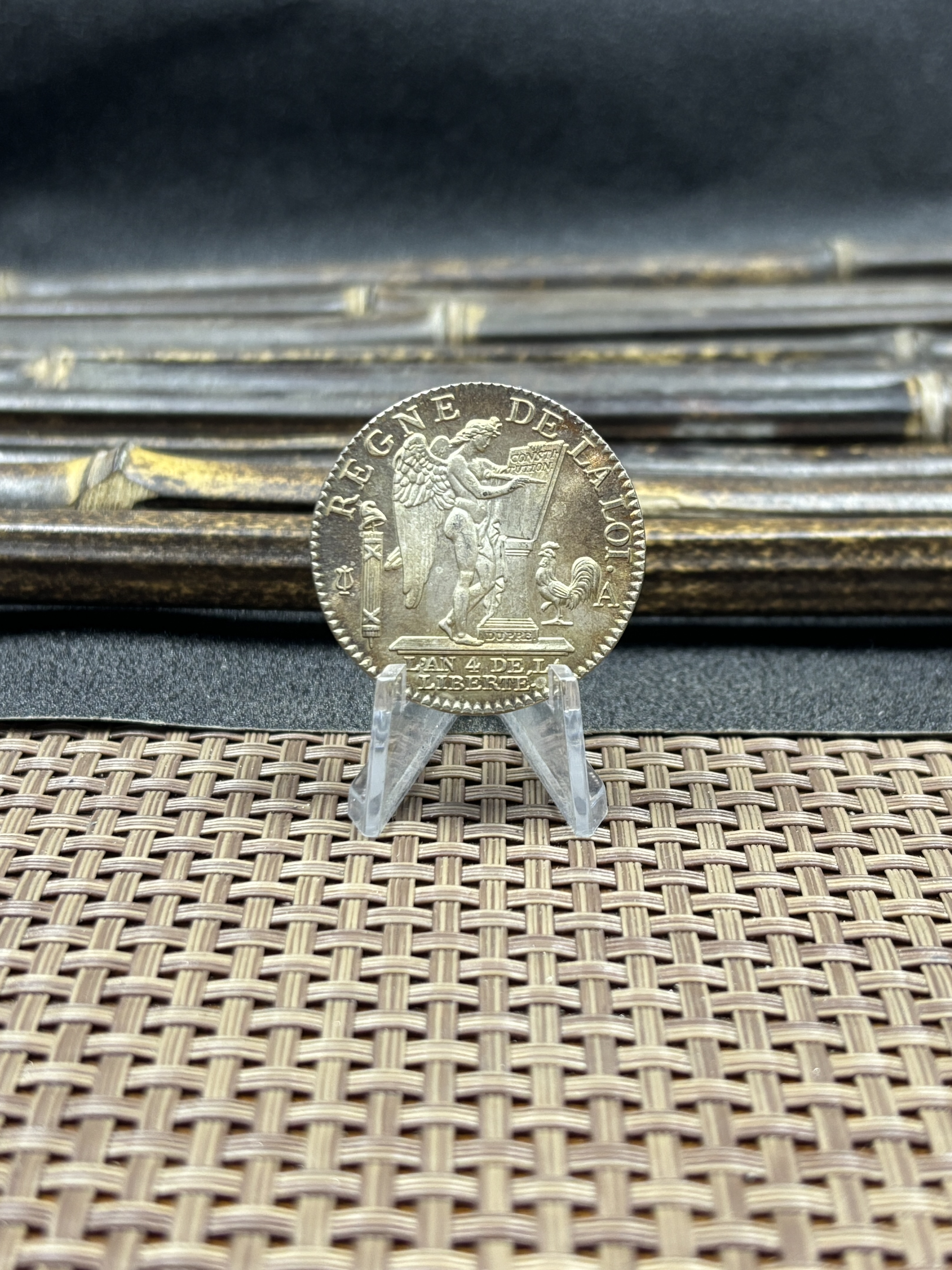 France 1792 1/2 Ecu Louis XVI Francois Liberte Silver Plated Replica Coin Commemorative Medal,Historical Collectible Art Craft For Enthusiasts