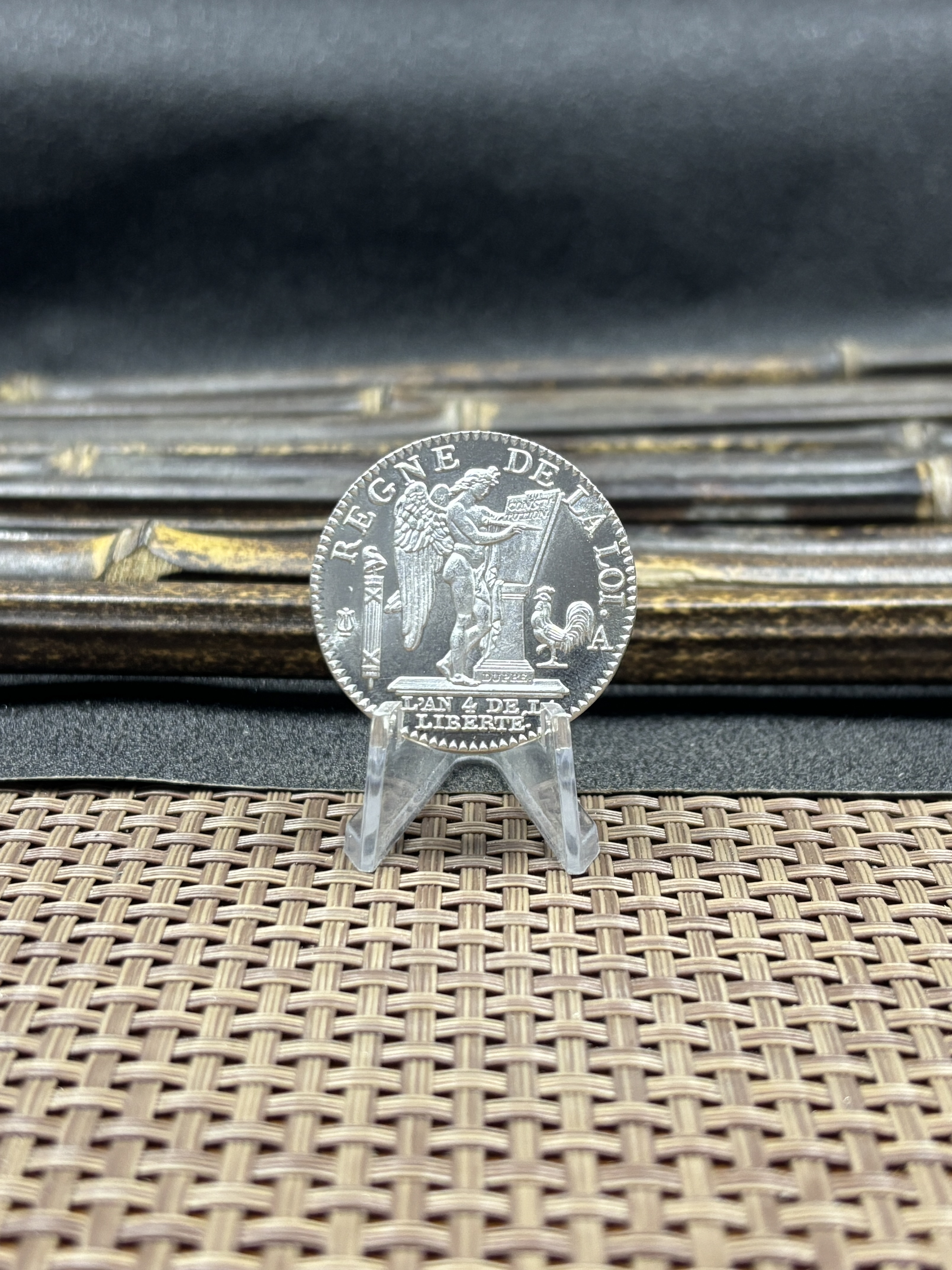 France 1792 1/2 Ecu Louis XVI Francois Liberte Silver Plated Replica Coin Commemorative Medal,Historical Collectible Art Craft For Enthusiasts