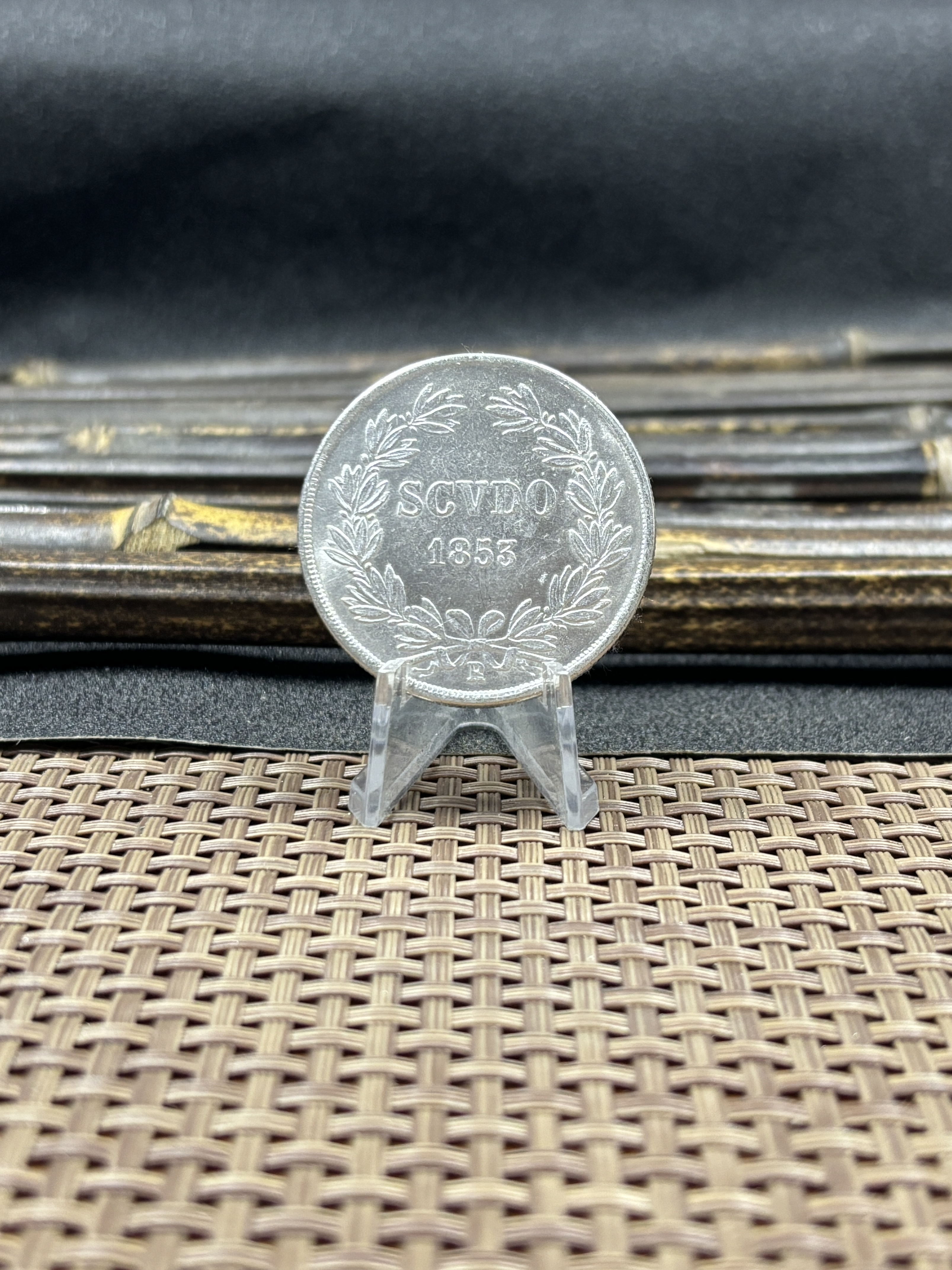 Italian States 1853 R Papal 1 Scudo Pius IX Silver Plated Replica Coin Commemorative Medal,Historical Collectible Art Craft For Enthusiasts