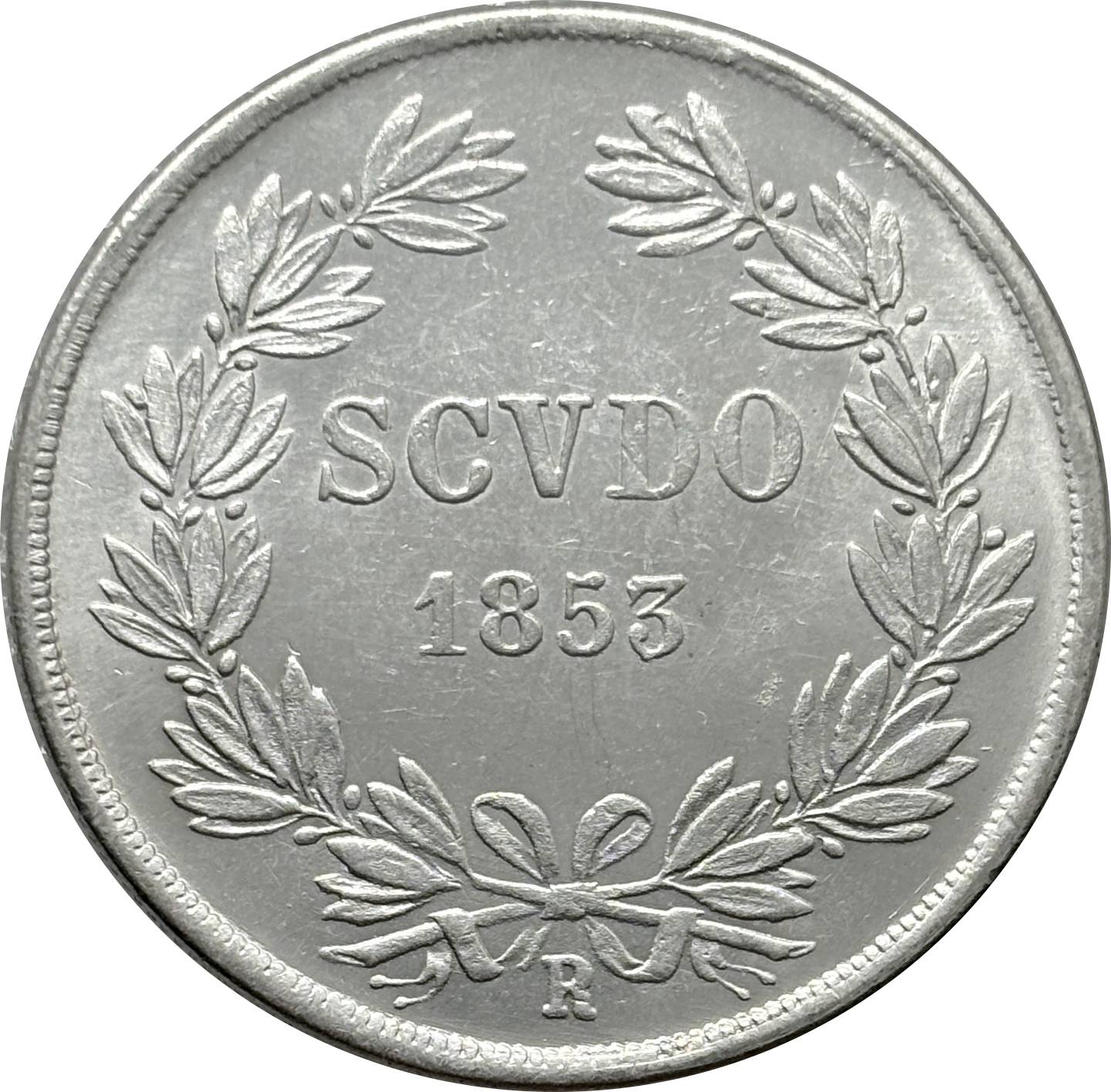 Italian States 1853 R Papal 1 Scudo Pius IX Silver Plated Replica Coin Commemorative Medal,Historical Collectible Art Craft For Enthusiasts