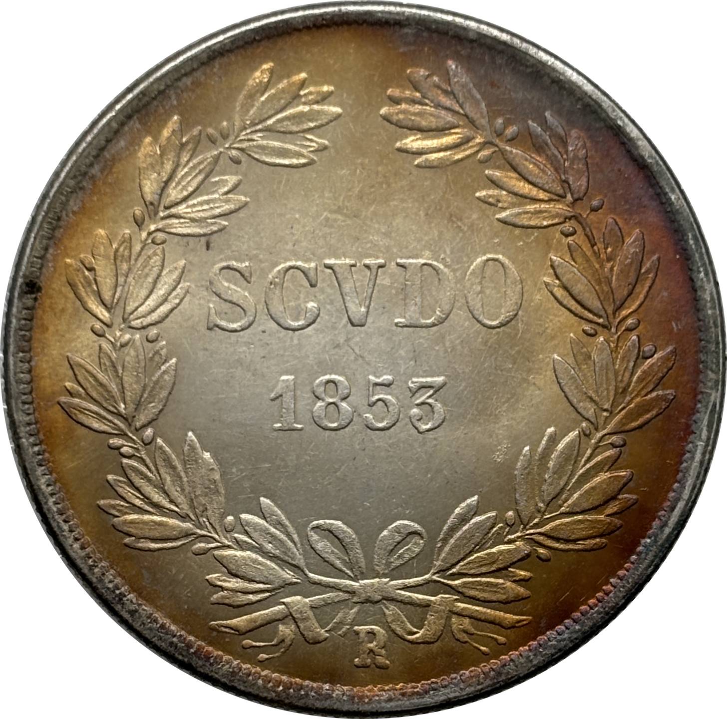 Italian States 1853 R Papal 1 Scudo Pius IX Silver Plated Replica Coin Commemorative Medal,Historical Collectible Art Craft For Enthusiasts