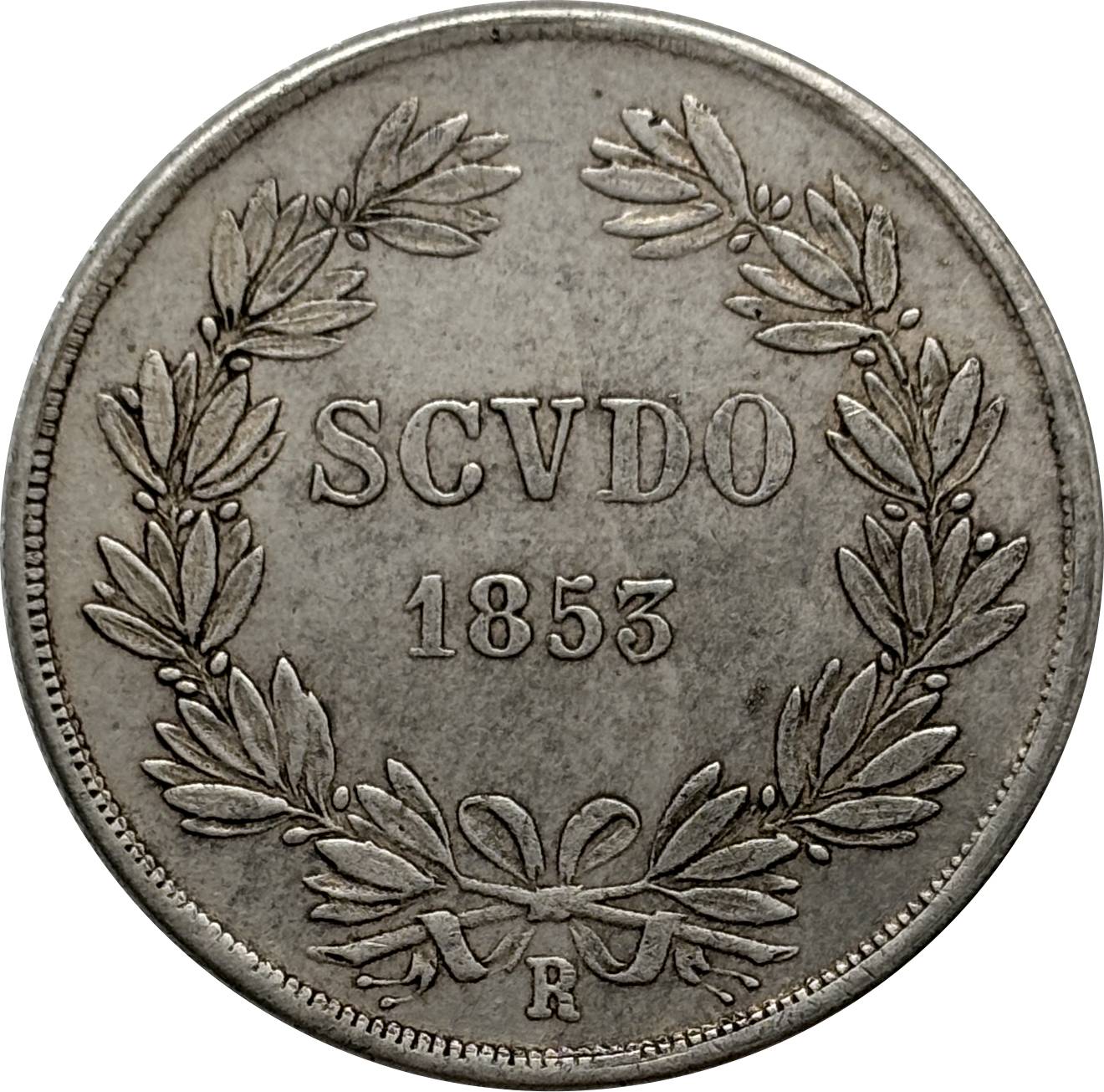 Italian States 1853 R Papal 1 Scudo Pius IX Silver Plated Replica Coin Commemorative Medal,Historical Collectible Art Craft For Enthusiasts