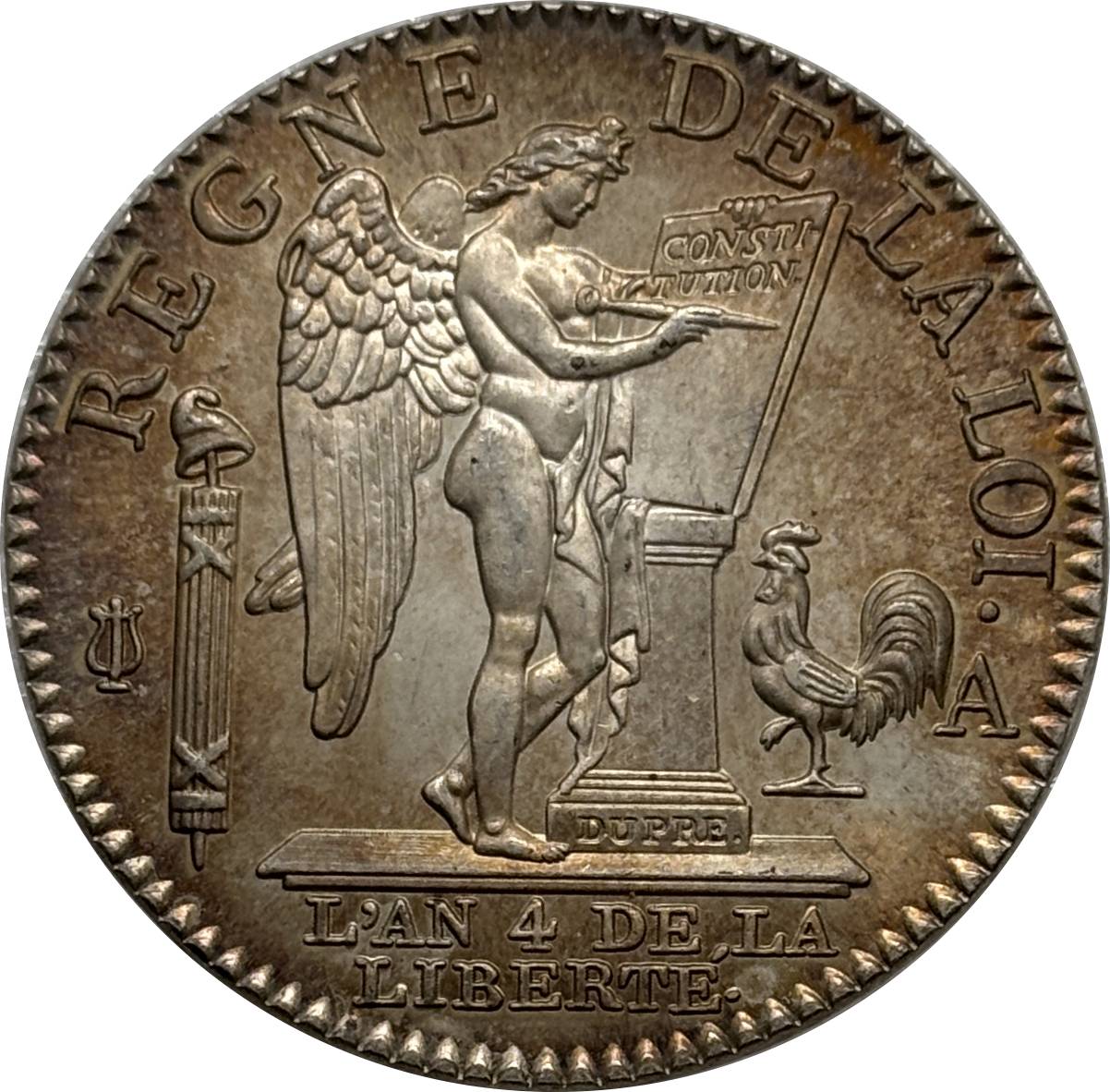 France 1792 1/2 Ecu Louis XVI Francois Liberte Silver Plated Replica Coin Commemorative Medal,Historical Collectible Art Craft For Enthusiasts