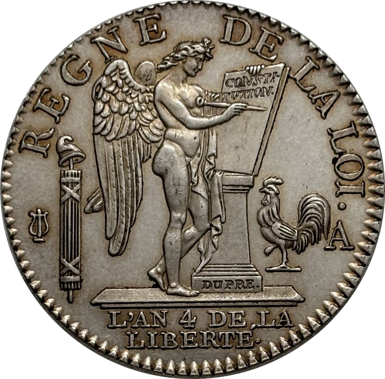 France 1792 1/2 Ecu Louis XVI Francois Liberte Silver Plated Replica Coin Commemorative Medal,Historical Collectible Art Craft For Enthusiasts