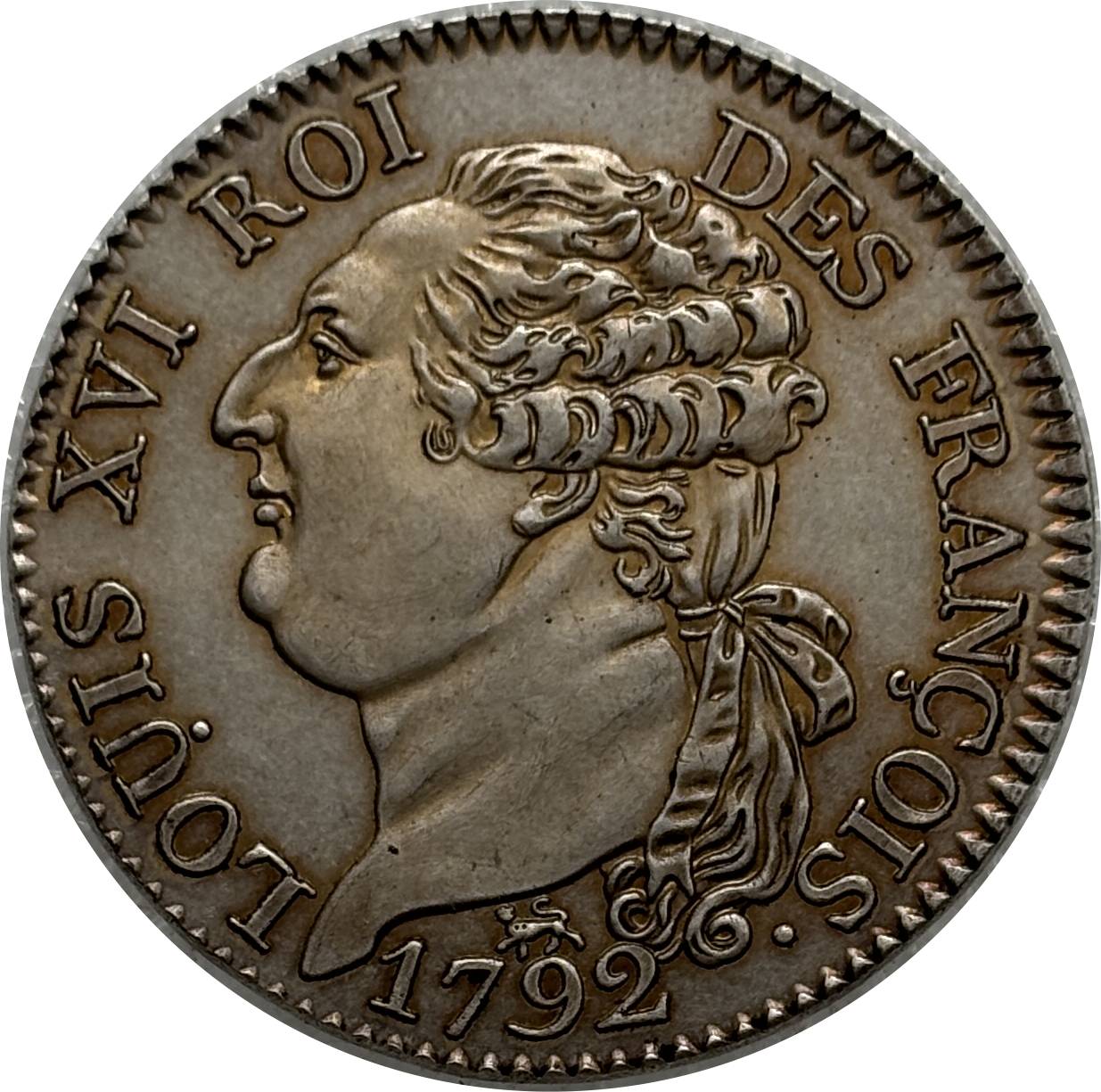 France 1792 1/2 Ecu Louis XVI Francois Liberte Silver Plated Replica Coin Commemorative Medal,Historical Collectible Art Craft For Enthusiasts