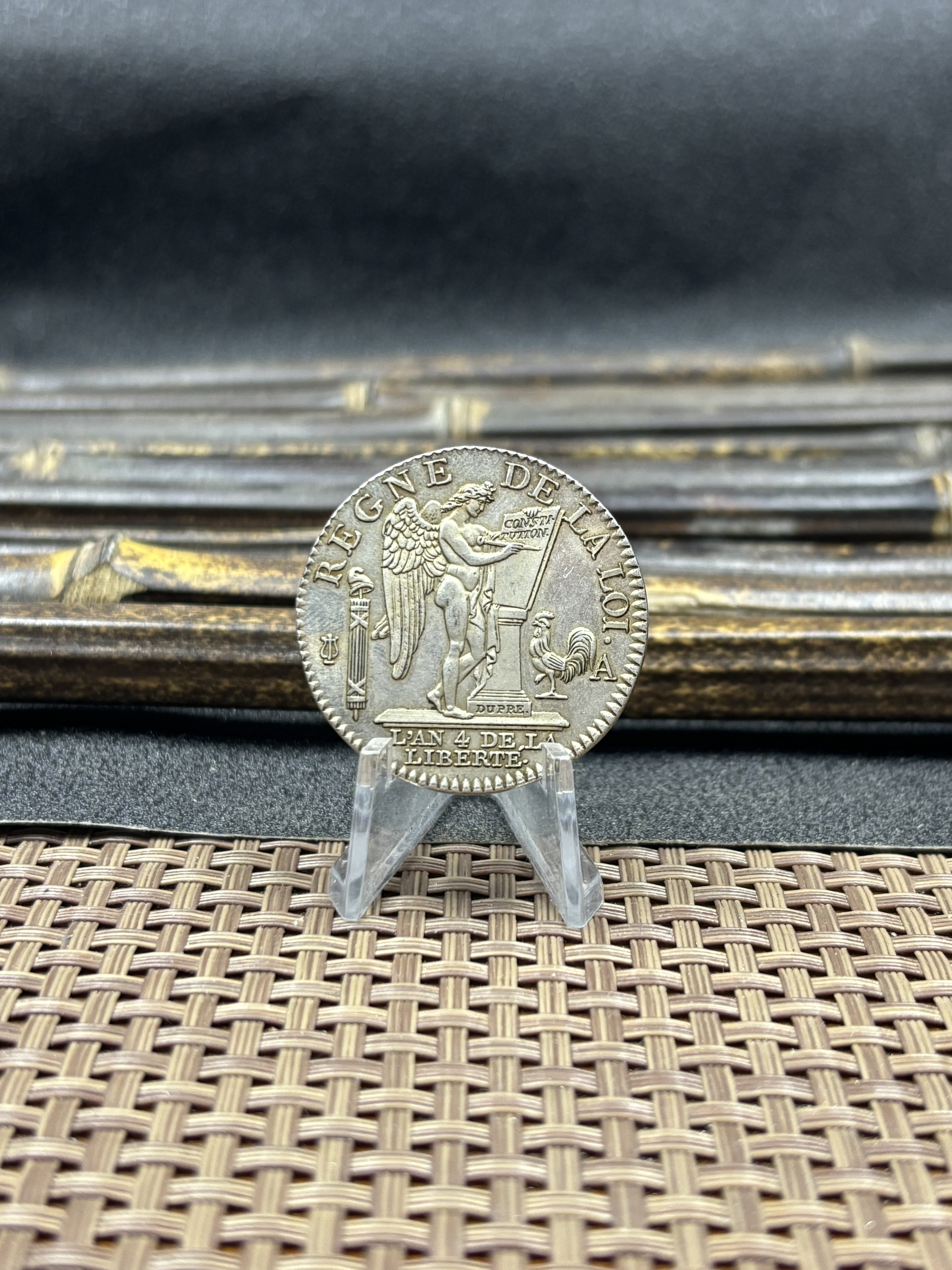 France 1792 1/2 Ecu Louis XVI Francois Liberte Silver Plated Replica Coin Commemorative Medal,Historical Collectible Art Craft For Enthusiasts