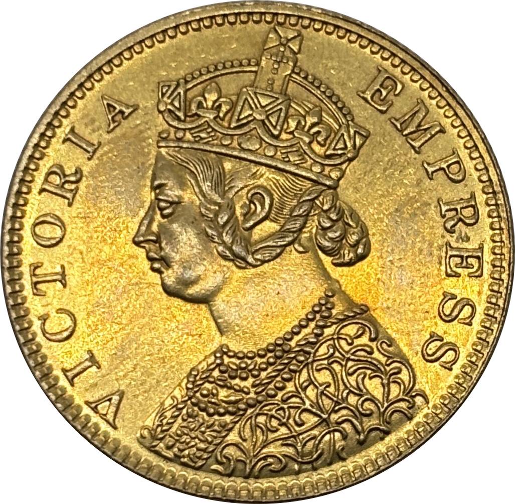 British India 1878 10 Rupees Victoria Brass Metal Replica Coin Commemorative Medal,Historical Collectible Art Craft For Enthusiasts