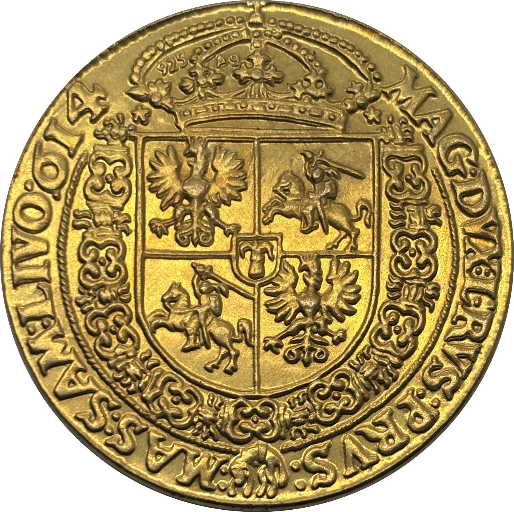 Poland 1641 Gold Medal Zygmunt III Waza Bydgoszcz Brass Metal Coins Replica Coin Commemorative Medal,Historical Collectible Art Craft For Enthusiasts