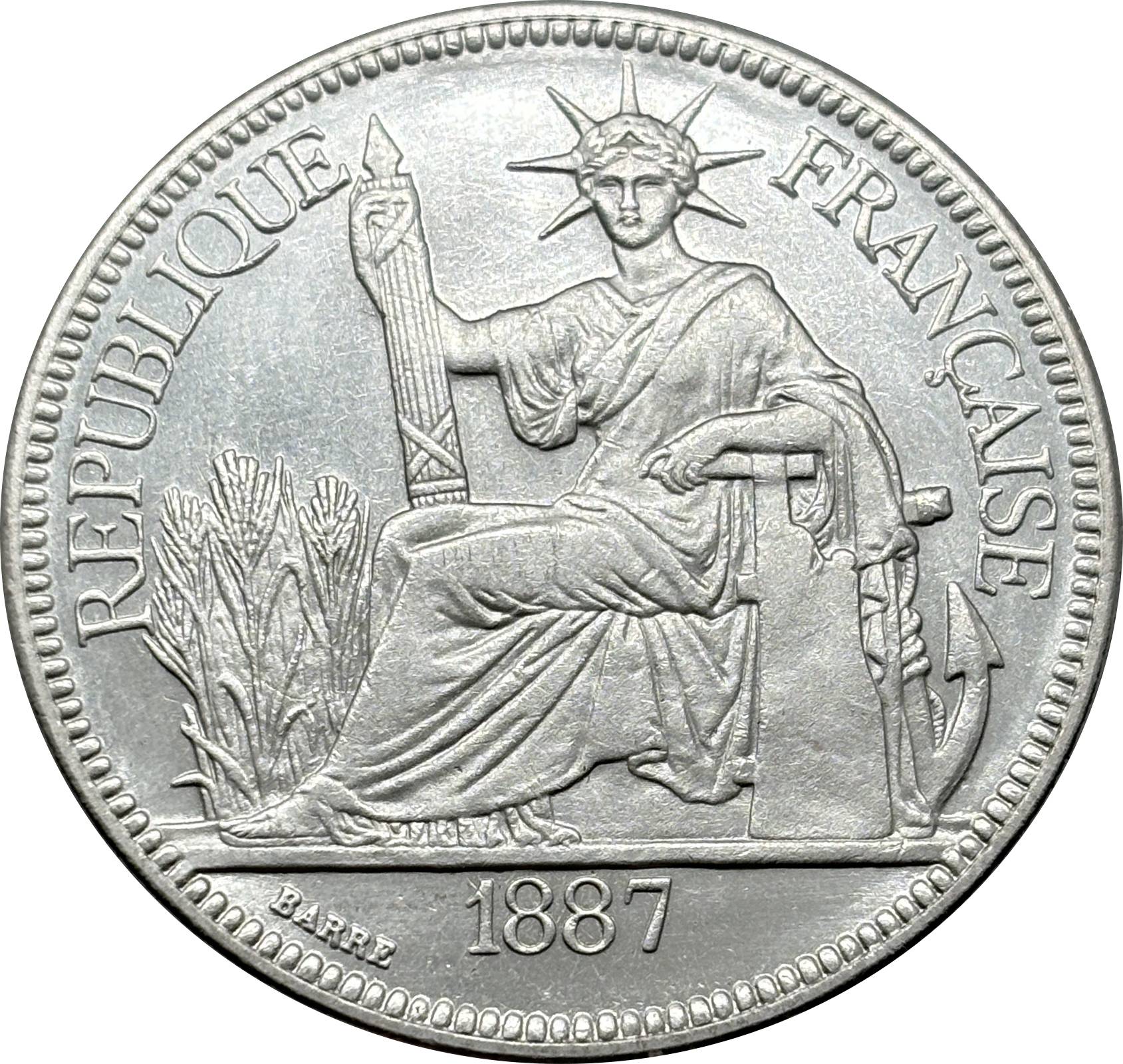 France Indochina 1 One Piastre 1886 1887 1888 1890 1895 1898 1899 1901 1906 1908 1909 1910 1913 1921 1922 1924 1925 1926 1927 1928 French Indochina Silver Plated Replica Coin Commemorative Medal,Historical Collectible Art Craft For Enthusiasts