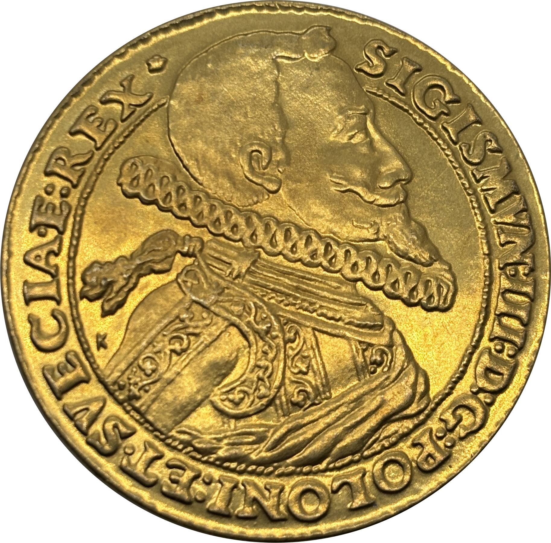 Poland 1641 Gold Medal Zygmunt III Waza Bydgoszcz Brass Metal Coins Replica Coin Commemorative Medal,Historical Collectible Art Craft For Enthusiasts