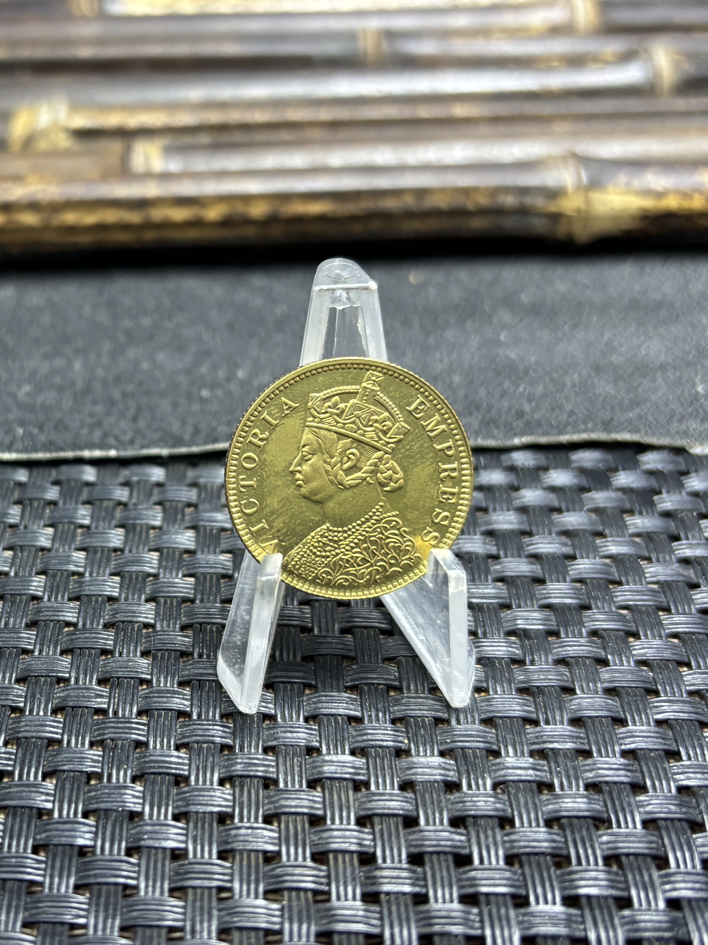 British India 1878 10 Rupees Victoria Brass Metal Replica Coin Commemorative Medal,Historical Collectible Art Craft For Enthusiasts