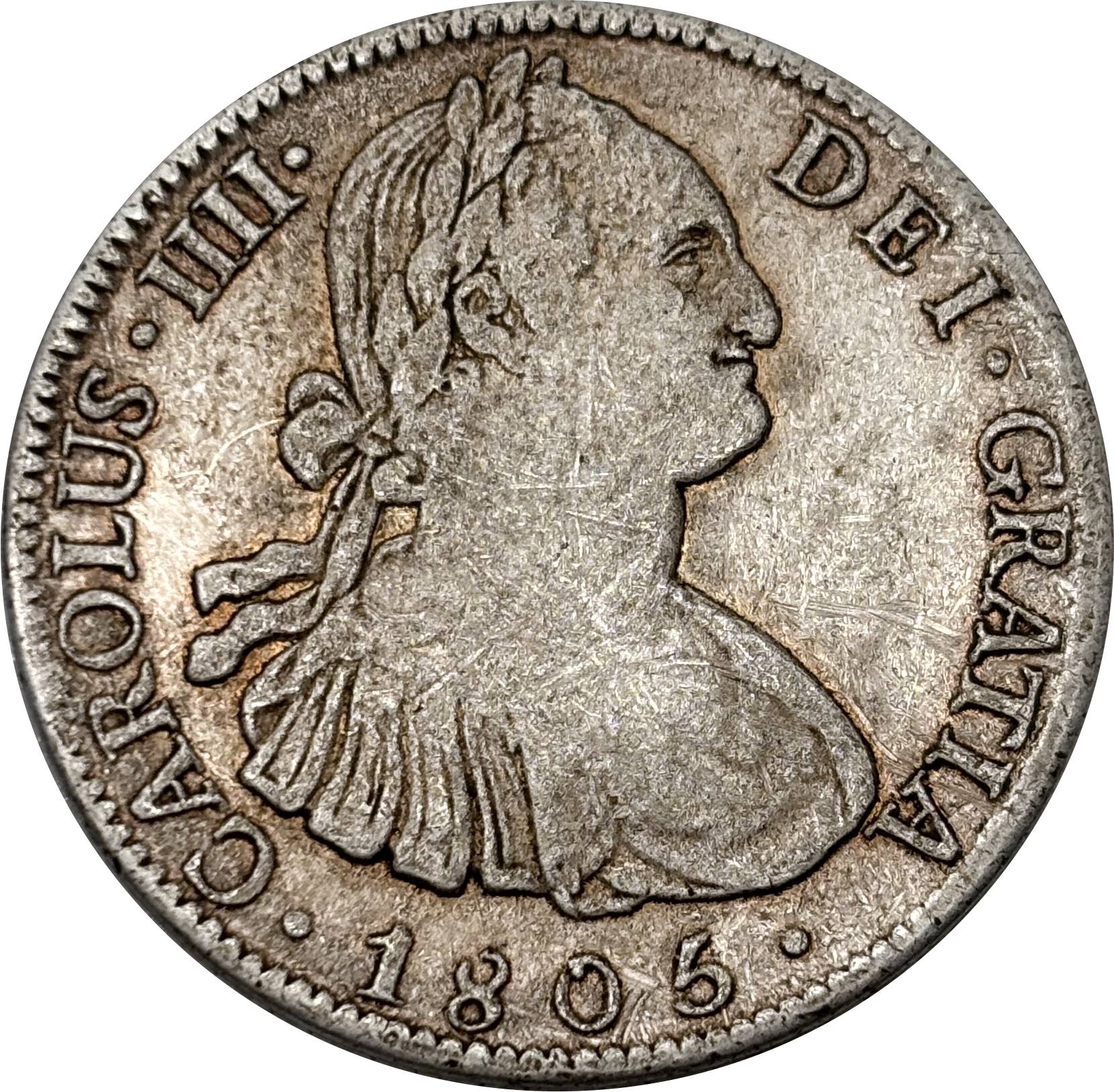 Mexico Peru 1780 1805 8 Reales Charles III IIII Colonial Milled Coinage Silver Plated Metal Replica Coin Commemorative Medal,Historical Collectible Art Craft For Enthusiasts