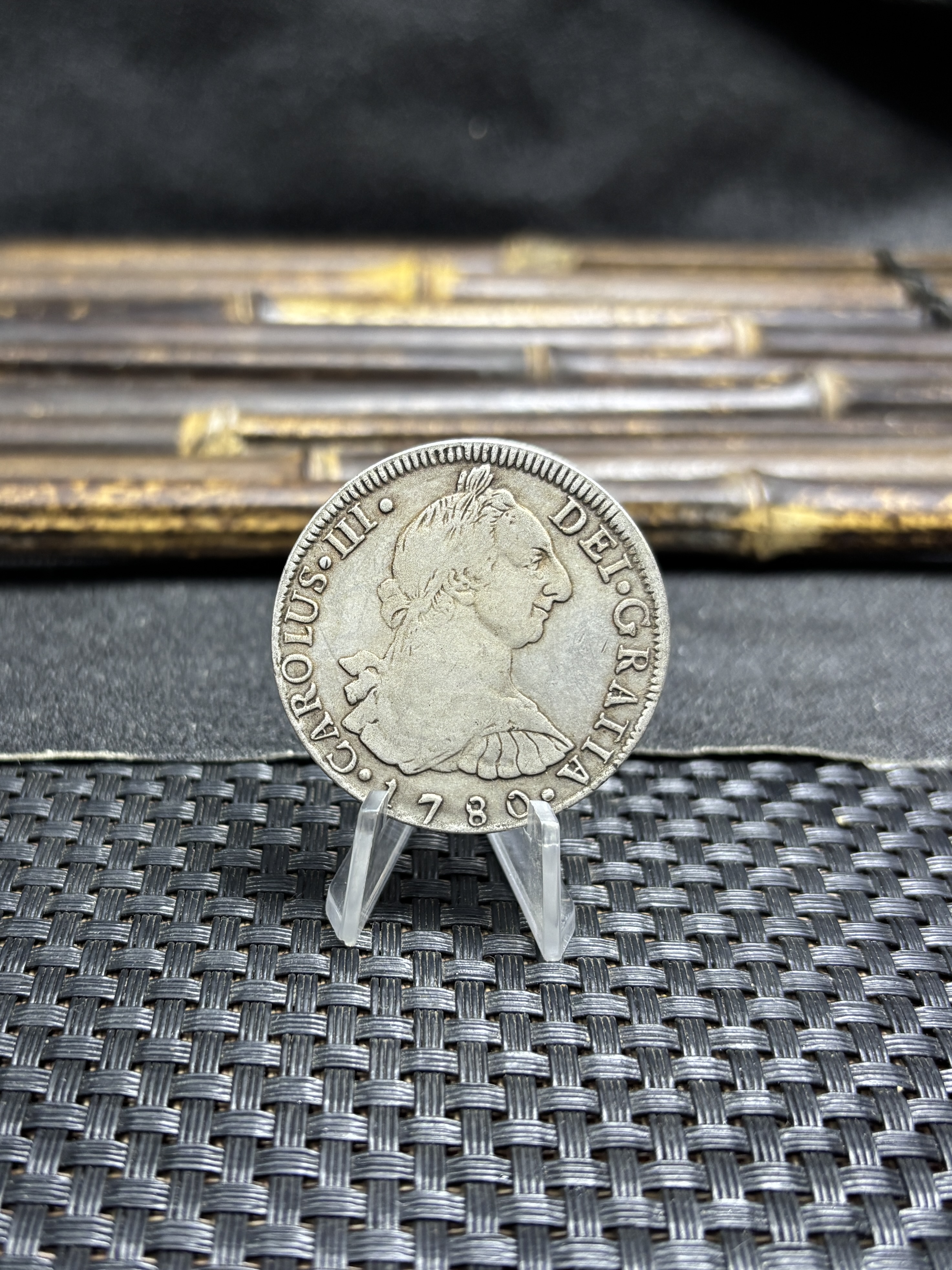 Mexico Peru 1780 1805 8 Reales Charles III IIII Colonial Milled Coinage Silver Plated Metal Replica Coin Commemorative Medal,Historical Collectible Art Craft For Enthusiasts