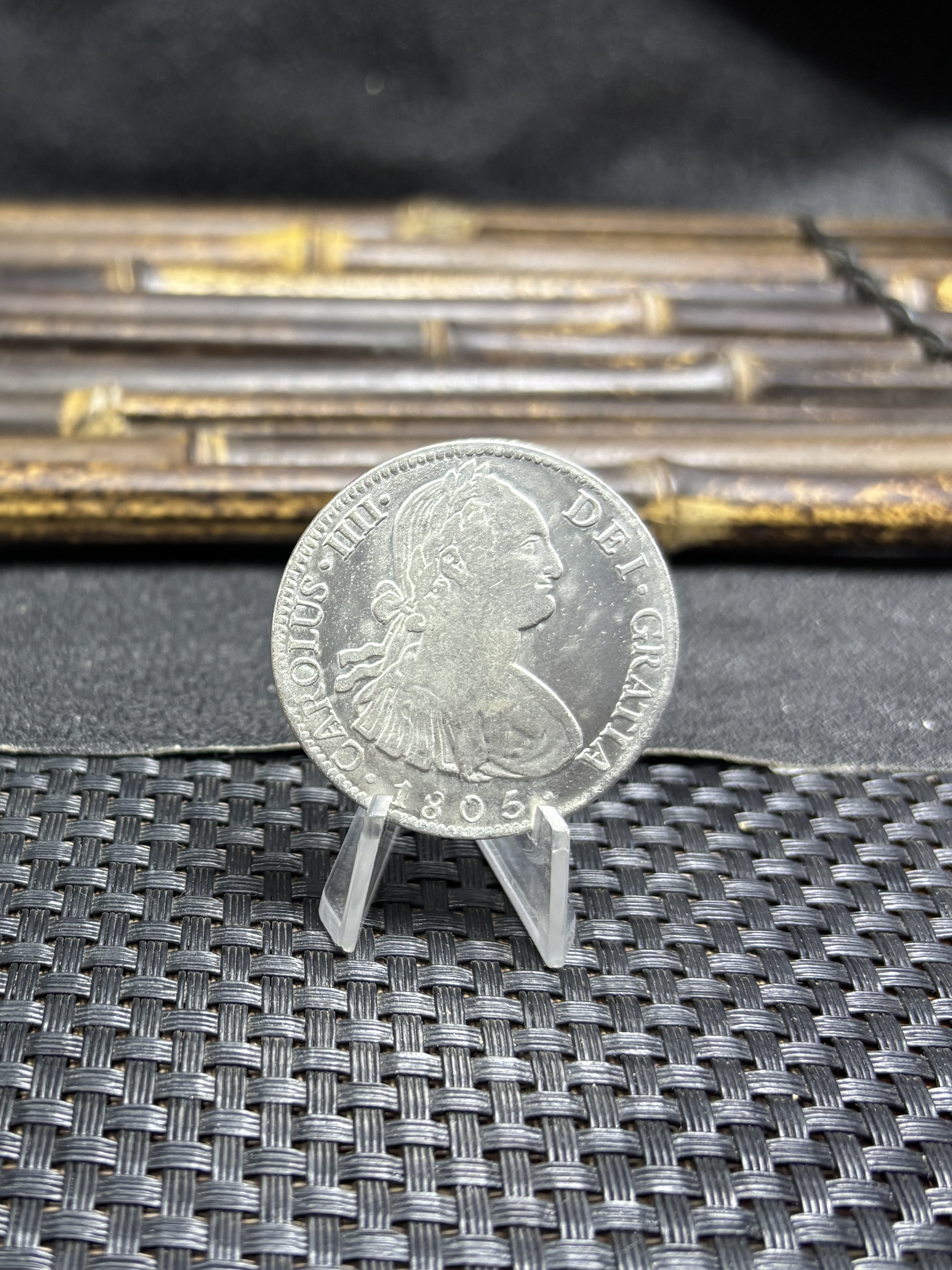 Mexico Peru 1780 1805 8 Reales Charles III IIII Colonial Milled Coinage Silver Plated Metal Replica Coin Commemorative Medal,Historical Collectible Art Craft For Enthusiasts