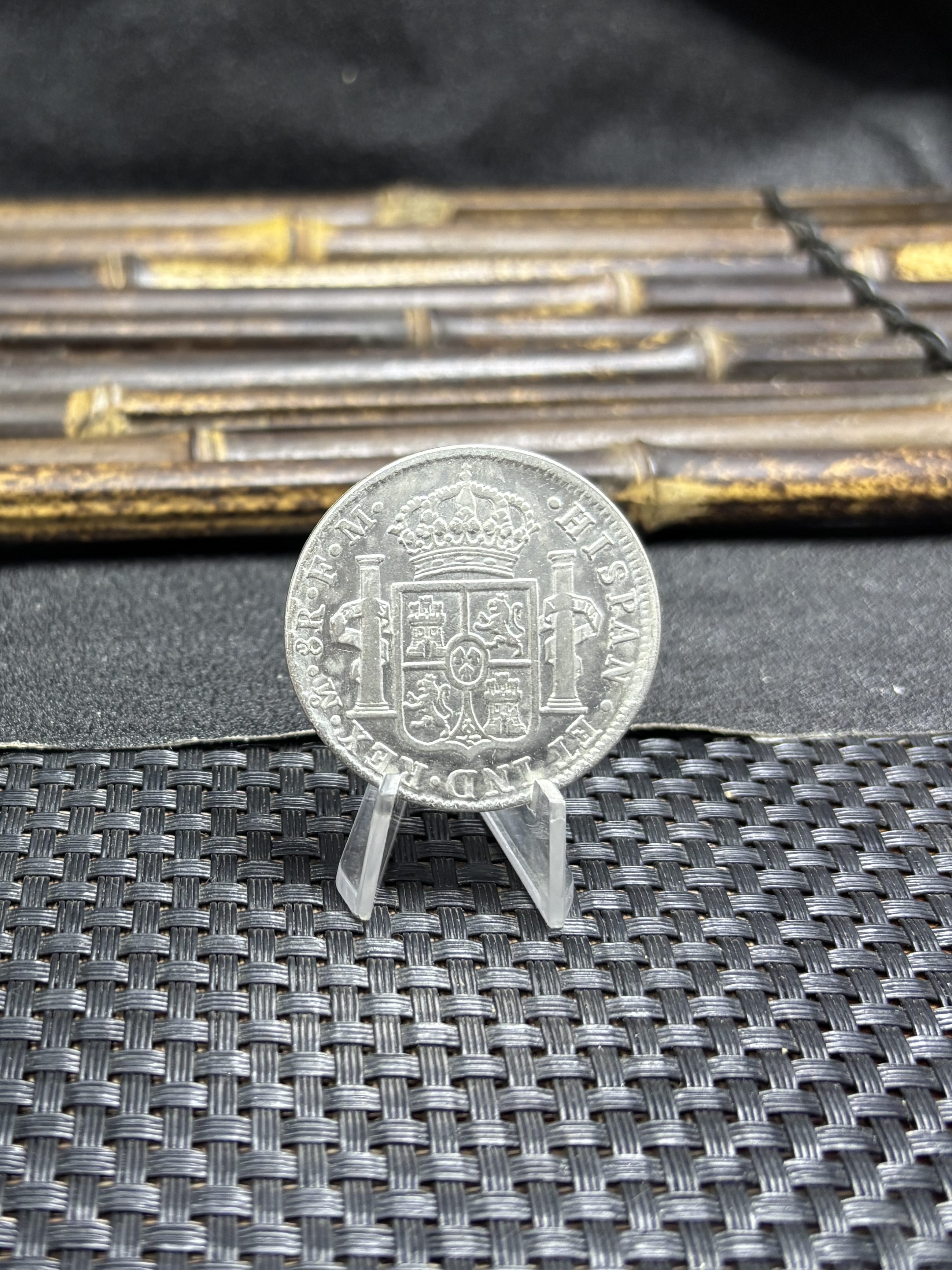 Mexico Peru 1780 1805 8 Reales Charles III IIII Colonial Milled Coinage Silver Plated Metal Replica Coin Commemorative Medal,Historical Collectible Art Craft For Enthusiasts