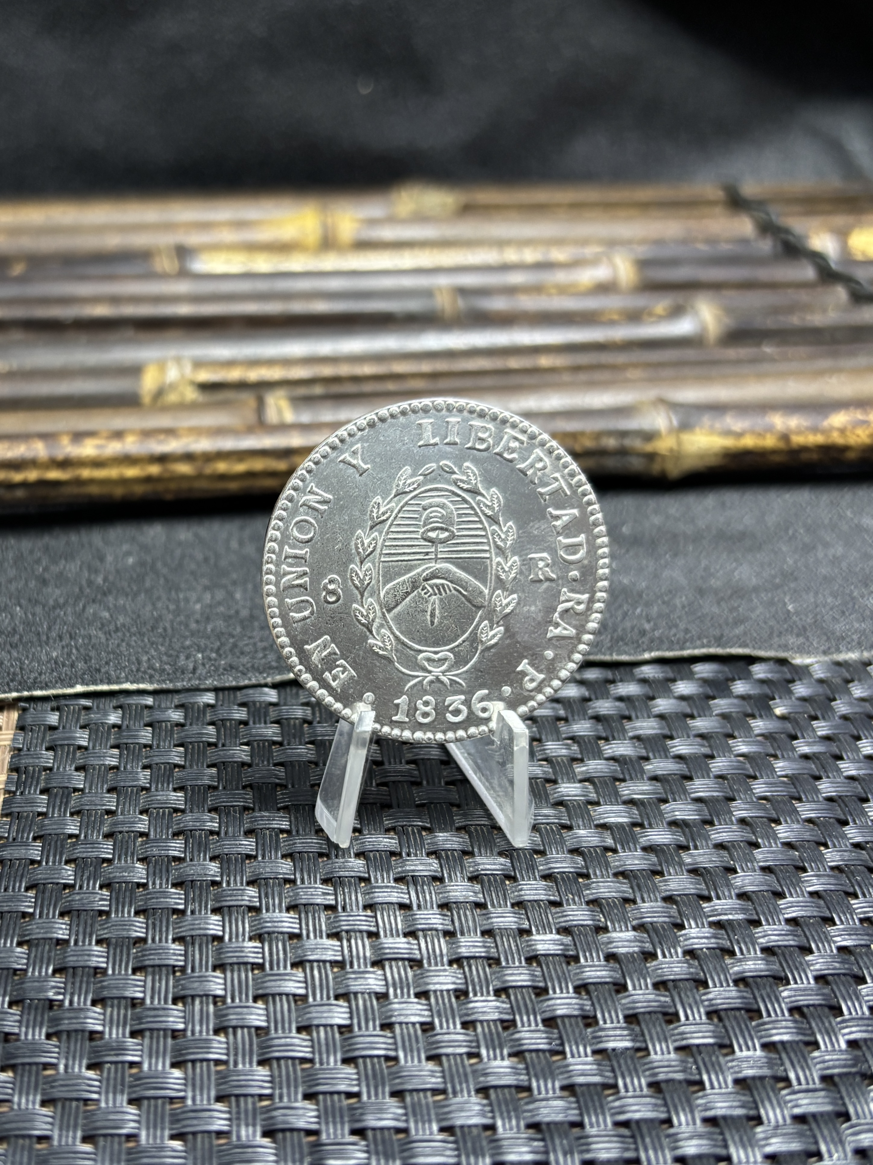 Argentina 1826 1827 1831 1835 1836 8 Reales Provincias del Rio de la Silver Plated Metal  Replica Coin Commemorative Medal,Historical Collectible Art Craft For Enthusiasts