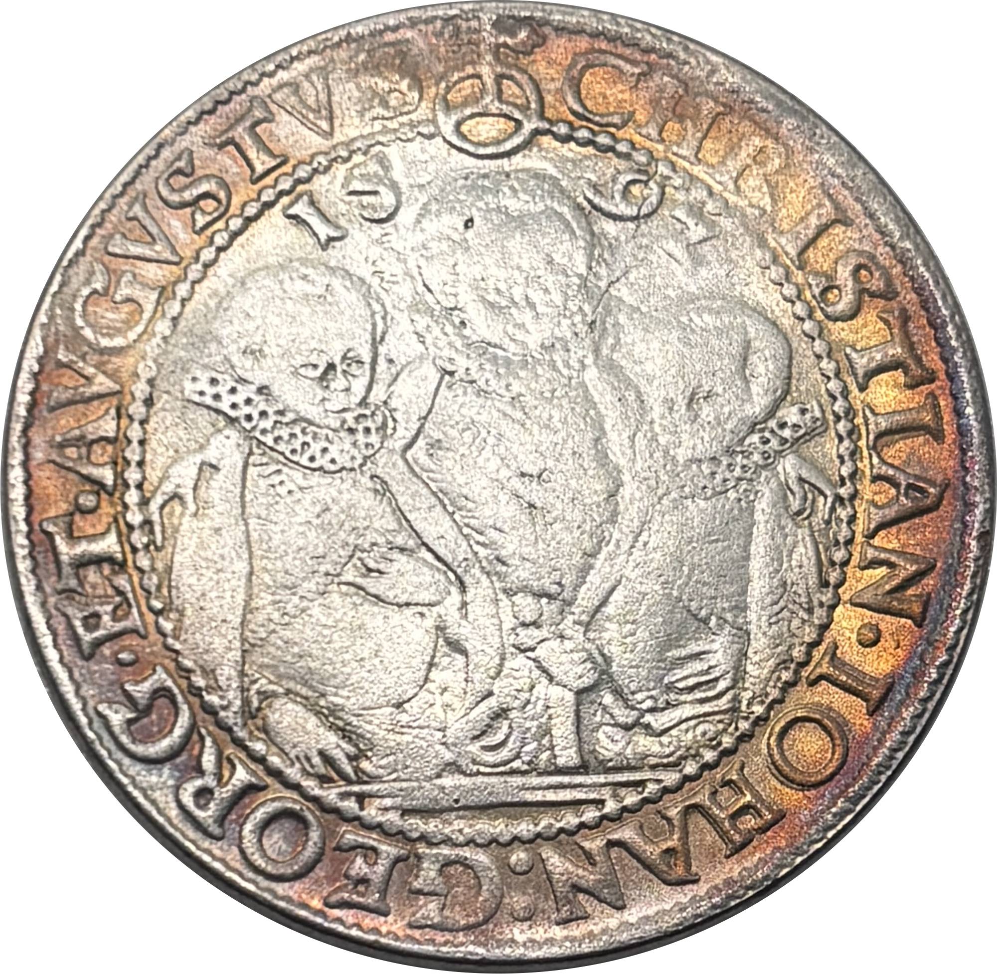 German States 1592 1 Thaler Christian II John George Augustus Three Brothers Thaler Silver Plated Metal Replica Coin Commemorative Medal,Historical Collectible Art Craft For Enthusiasts