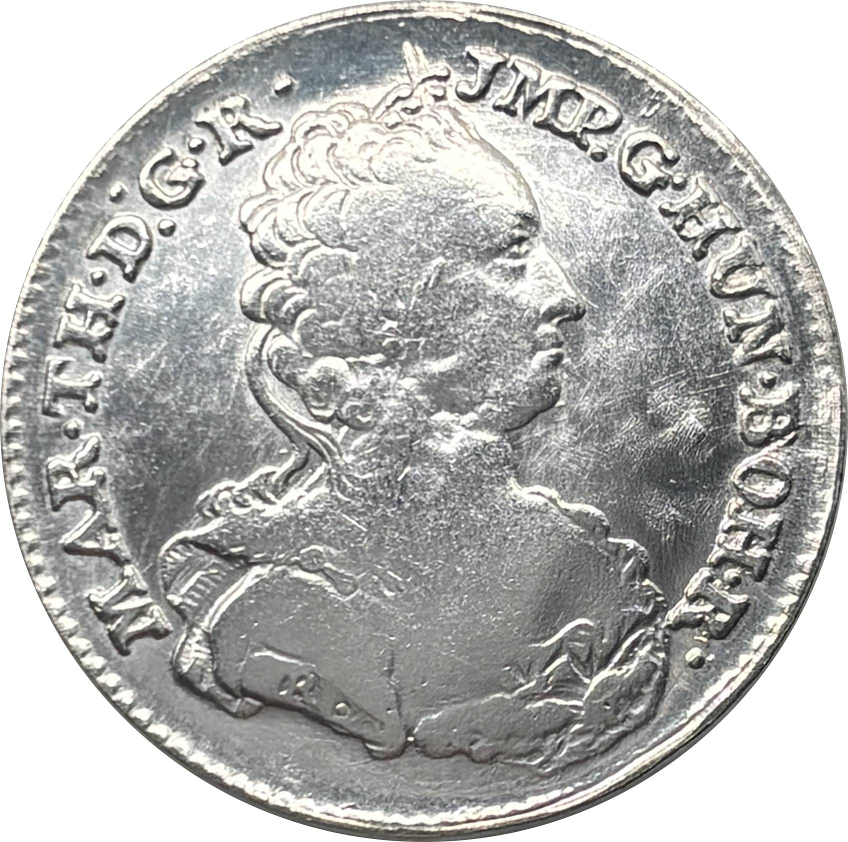 Austria 1754 1/2 Ducaton Maria Theresia Netherlands Silver Plated Metal Replica Coin Commemorative Medal,Historical Collectible Art Craft For Enthusiasts