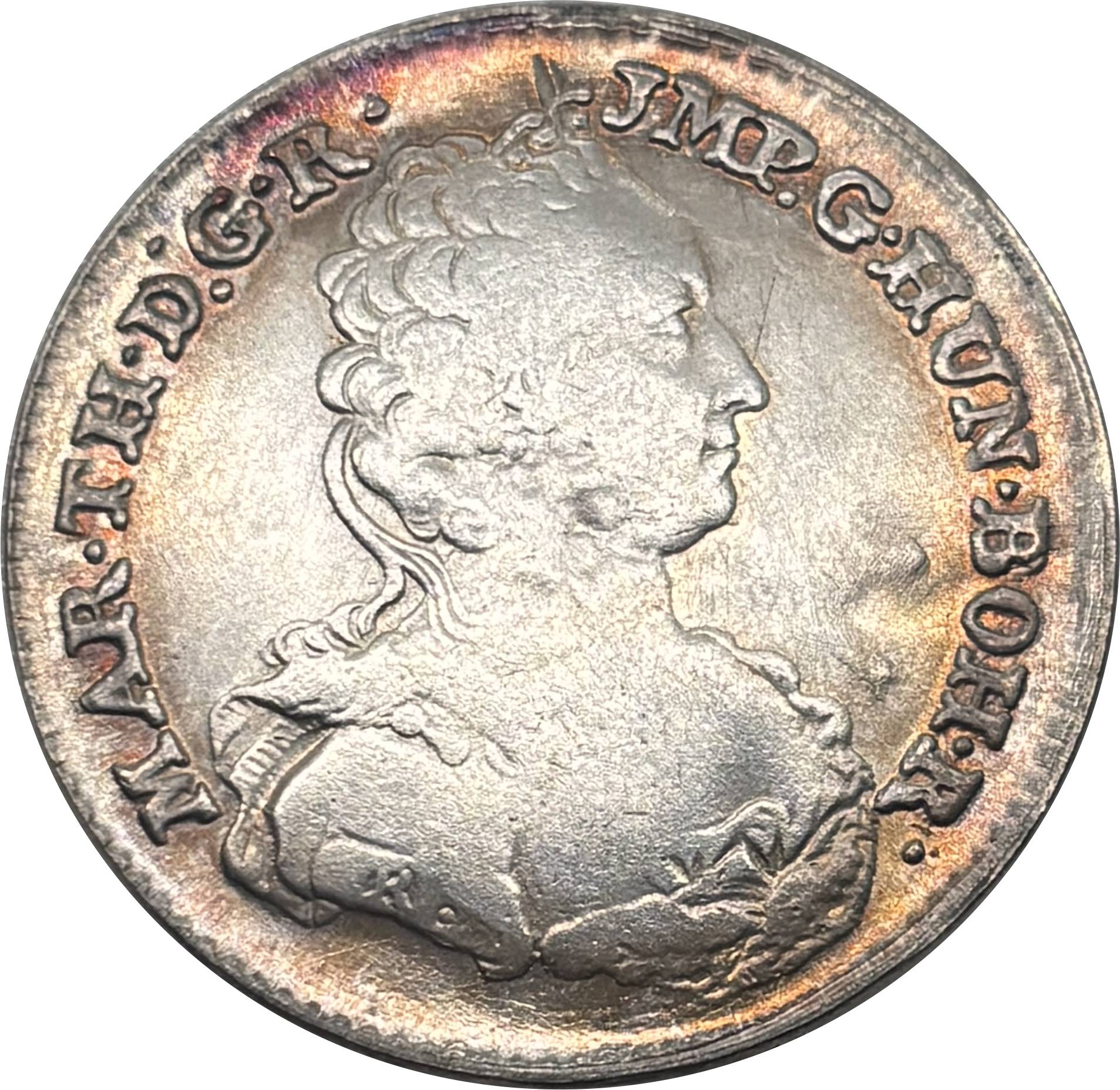 Austria 1754 1/2 Ducaton Maria Theresia Netherlands Silver Plated Metal Replica Coin Commemorative Medal,Historical Collectible Art Craft For Enthusiasts