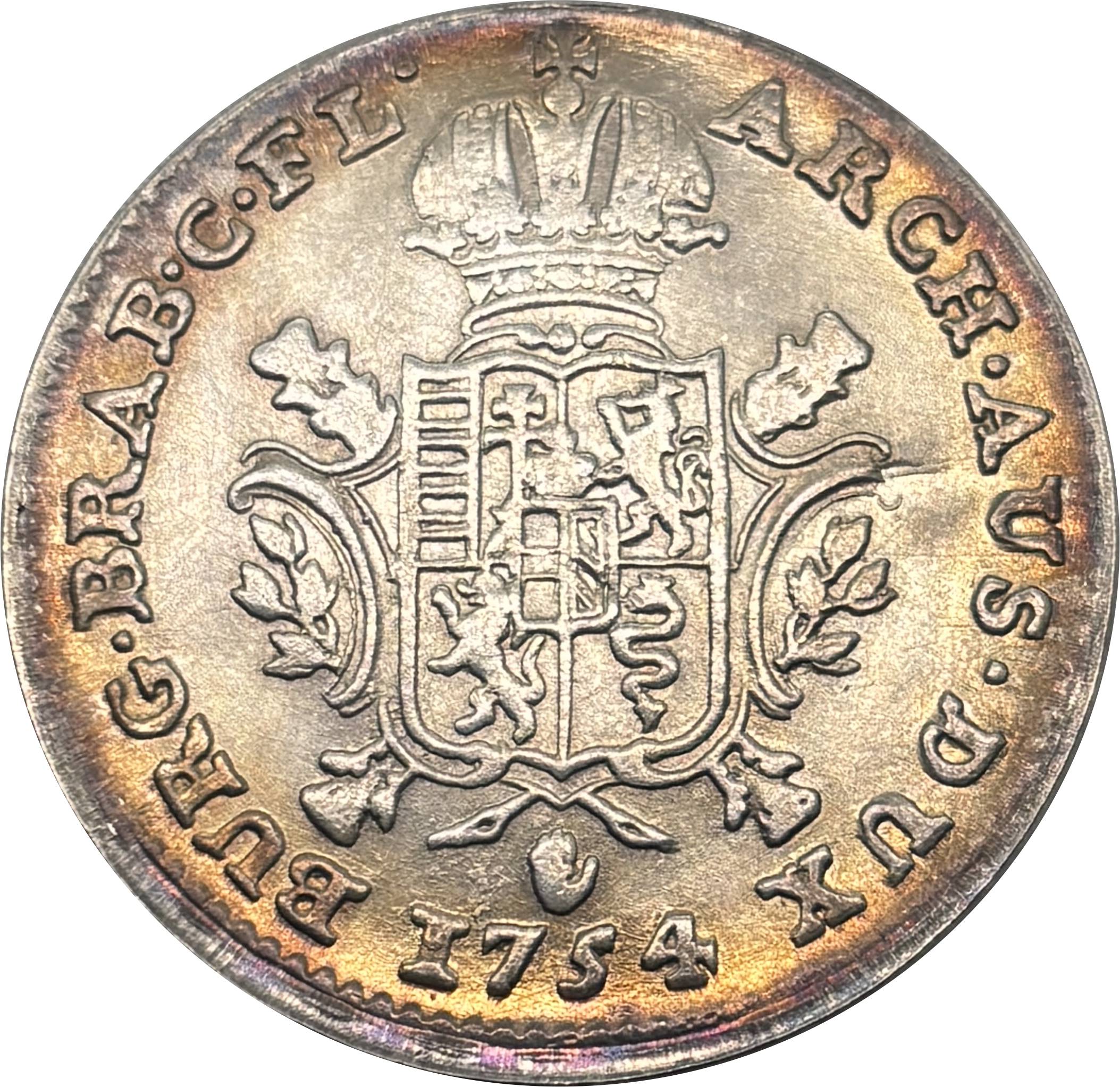 Austria 1754 1/2 Ducaton Maria Theresia Netherlands Silver Plated Metal Replica Coin Commemorative Medal,Historical Collectible Art Craft For Enthusiasts