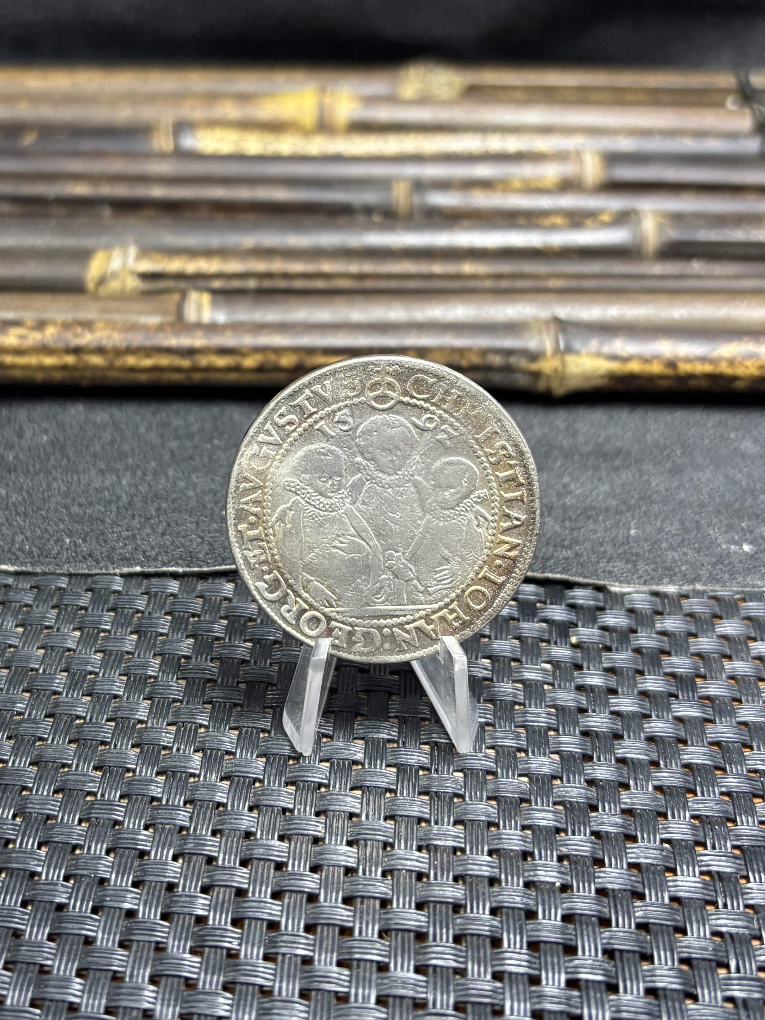 German States 1592 1 Thaler Christian II John George Augustus Three Brothers Thaler Silver Plated Metal Replica Coin Commemorative Medal,Historical Collectible Art Craft For Enthusiasts