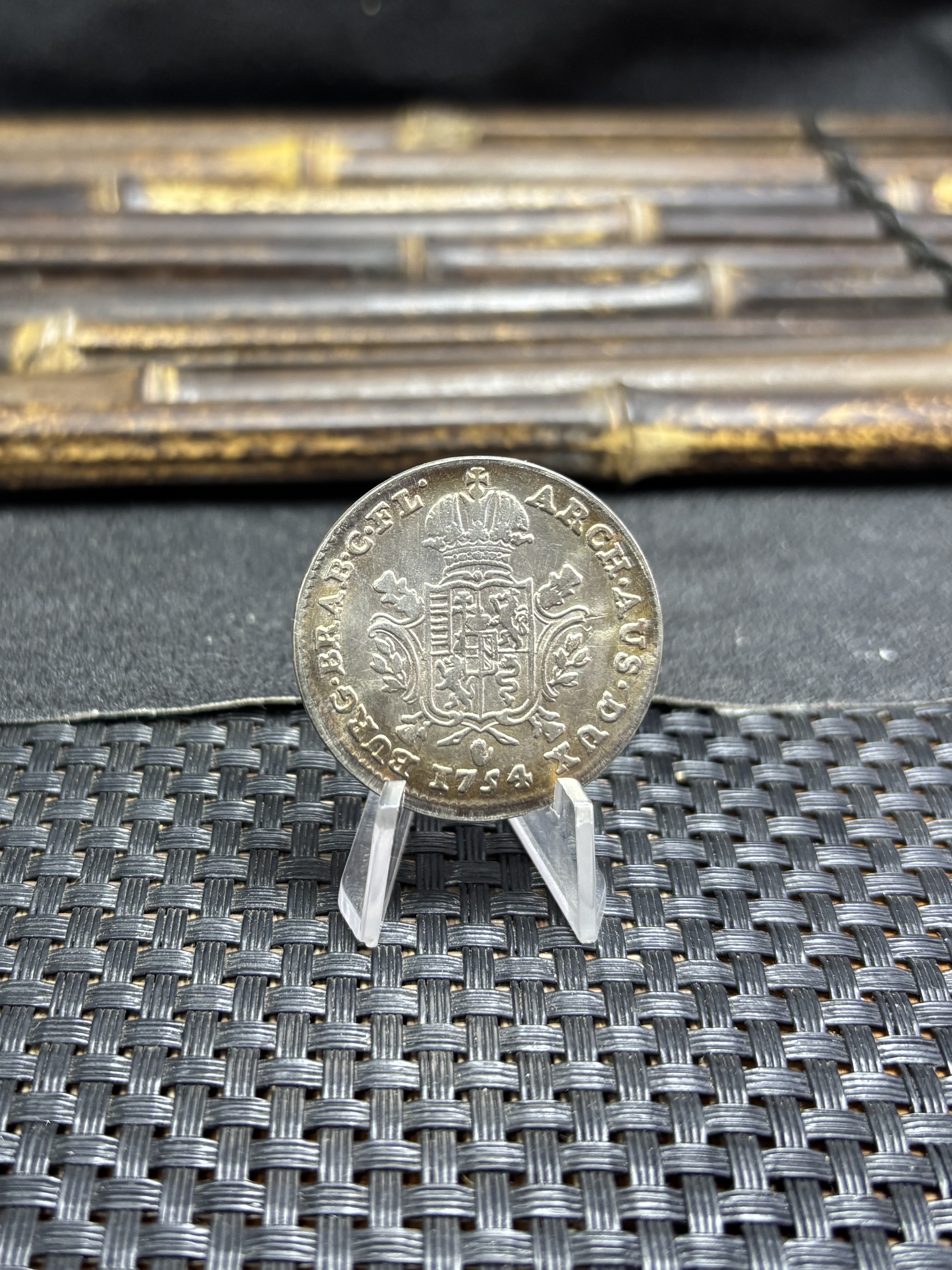 Austria 1754 1/2 Ducaton Maria Theresia Netherlands Silver Plated Metal Replica Coin Commemorative Medal,Historical Collectible Art Craft For Enthusiasts