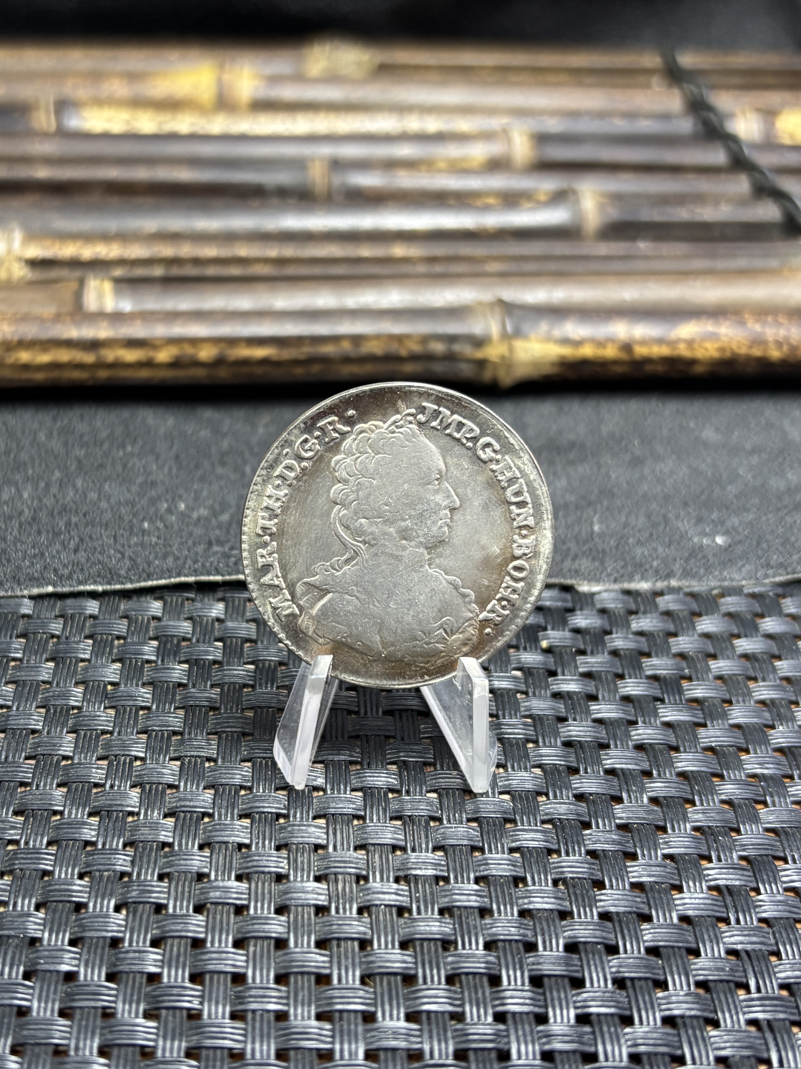 Austria 1754 1/2 Ducaton Maria Theresia Netherlands Silver Plated Metal Replica Coin Commemorative Medal,Historical Collectible Art Craft For Enthusiasts
