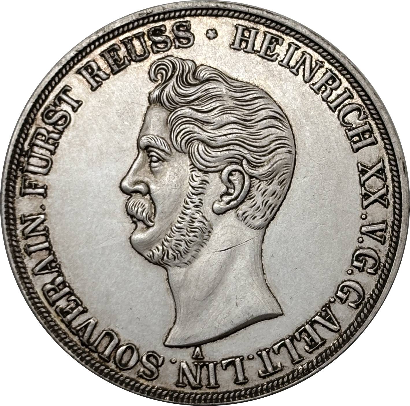 German States Reuss Obergreiz 2 Thaler 3 1/2 Gulden Heinrich XX 1841 A Silver Plated Replica Coin Commemorative Medal,Historical Collectible Art Craft For Enthusiasts