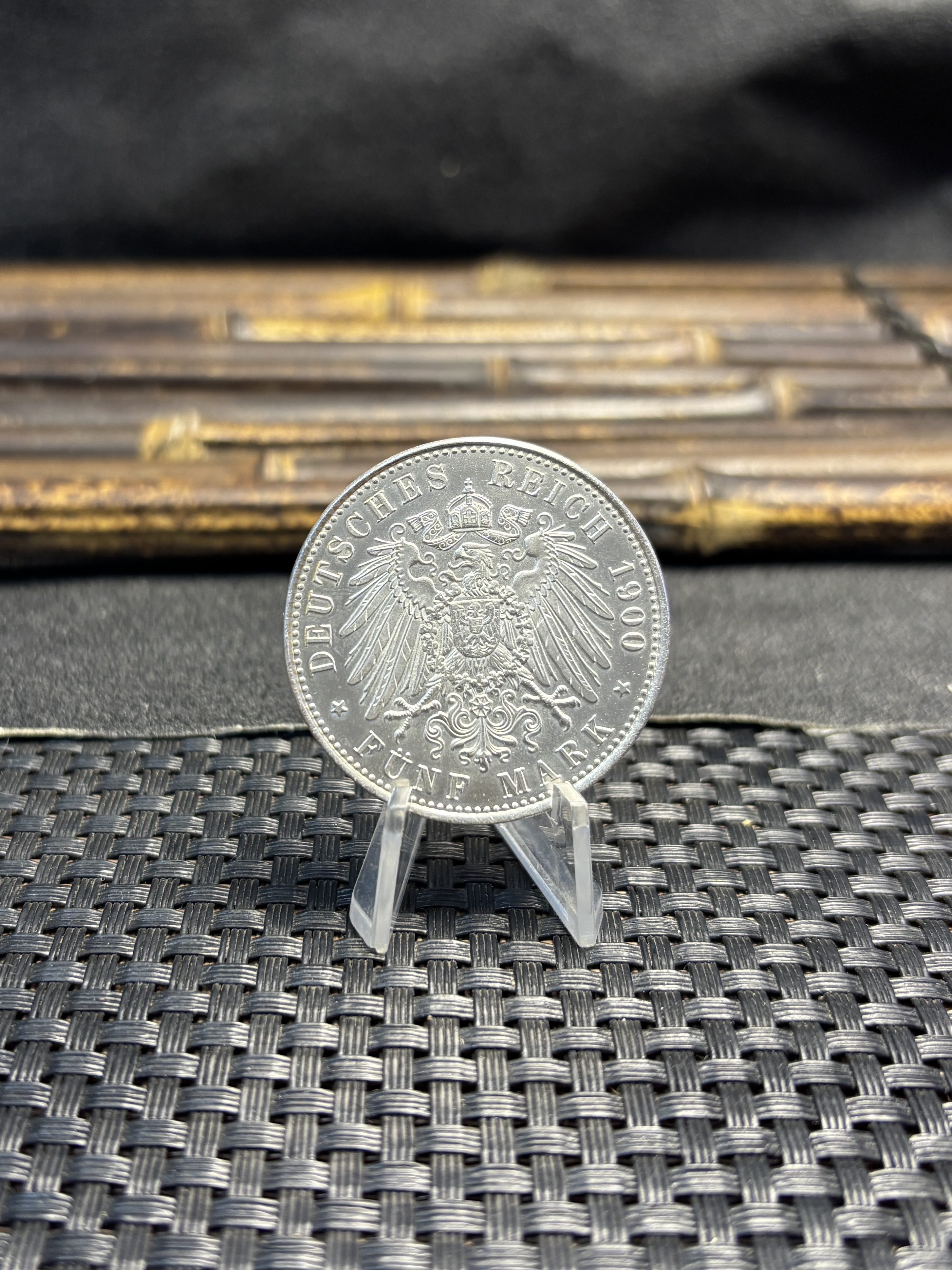 German States 1900 5 Mark William II Kingdom Of Prussia Silver Plated Replica Coin Commemorative Medal,Historical Collectible Art Craft For Enthusiasts