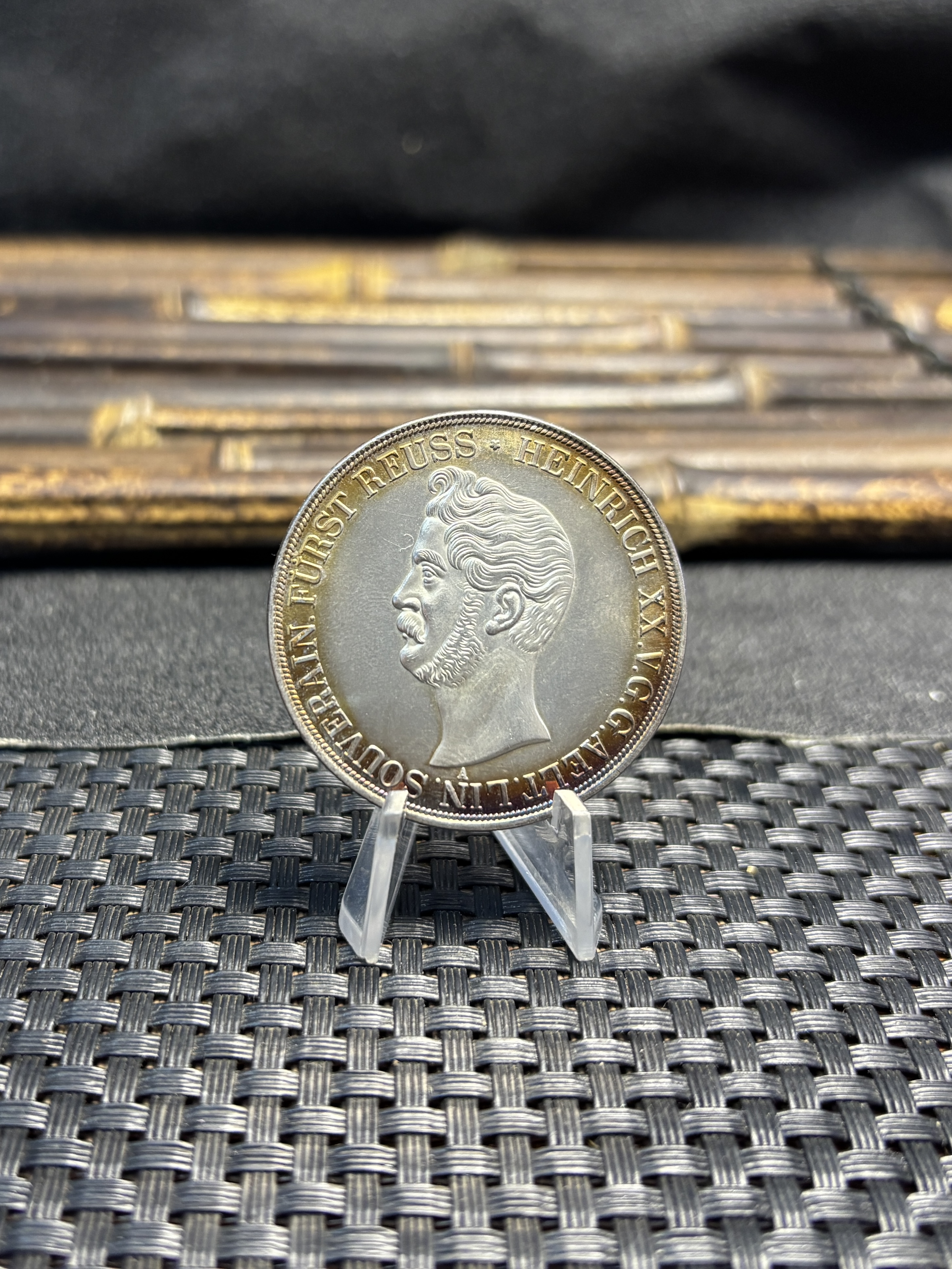 German States Reuss Obergreiz 2 Thaler 3 1/2 Gulden Heinrich XX 1841 A Silver Plated Replica Coin Commemorative Medal,Historical Collectible Art Craft For Enthusiasts