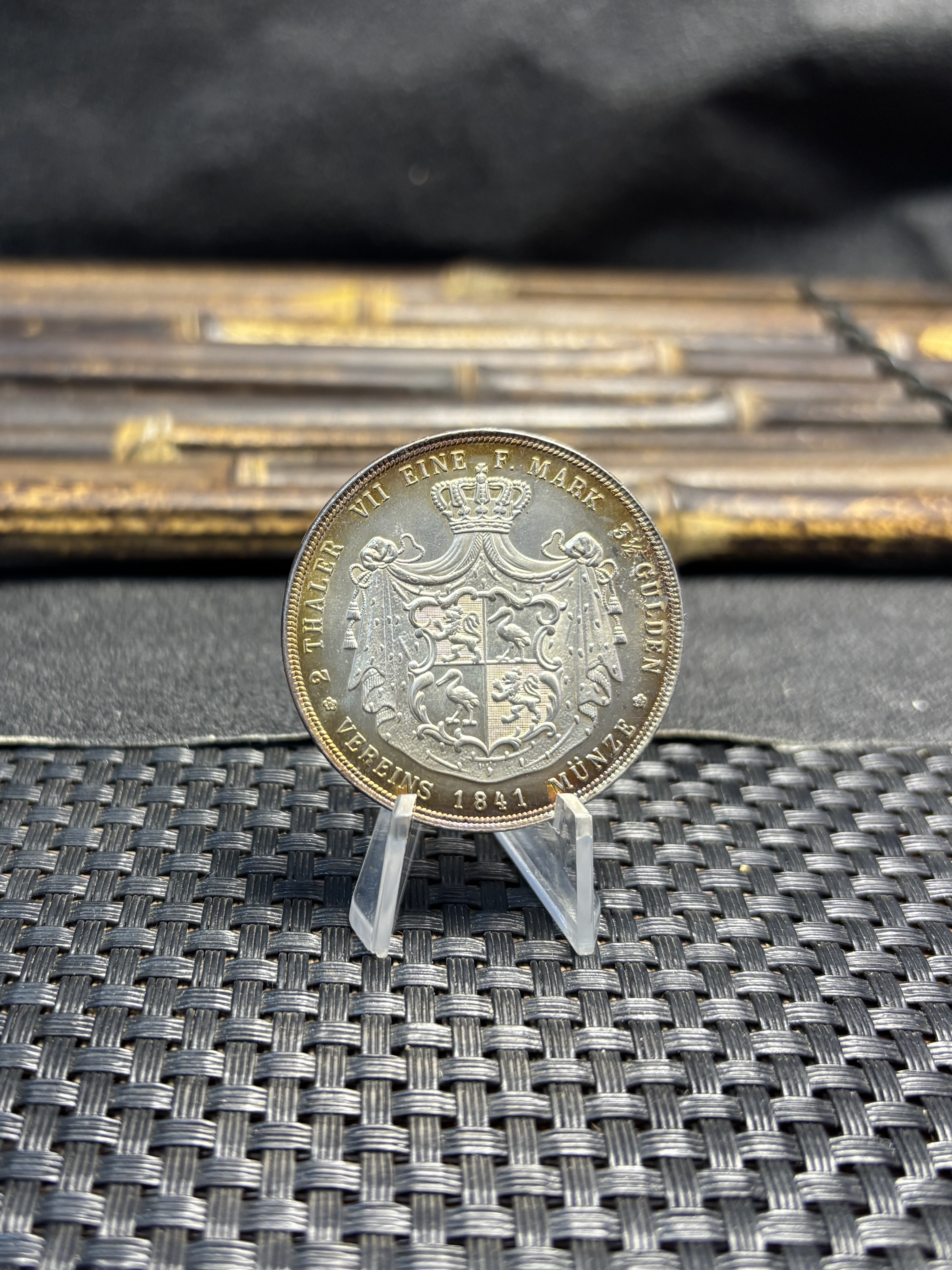 German States Reuss Obergreiz 2 Thaler 3 1/2 Gulden Heinrich XX 1841 A Silver Plated Replica Coin Commemorative Medal,Historical Collectible Art Craft For Enthusiasts