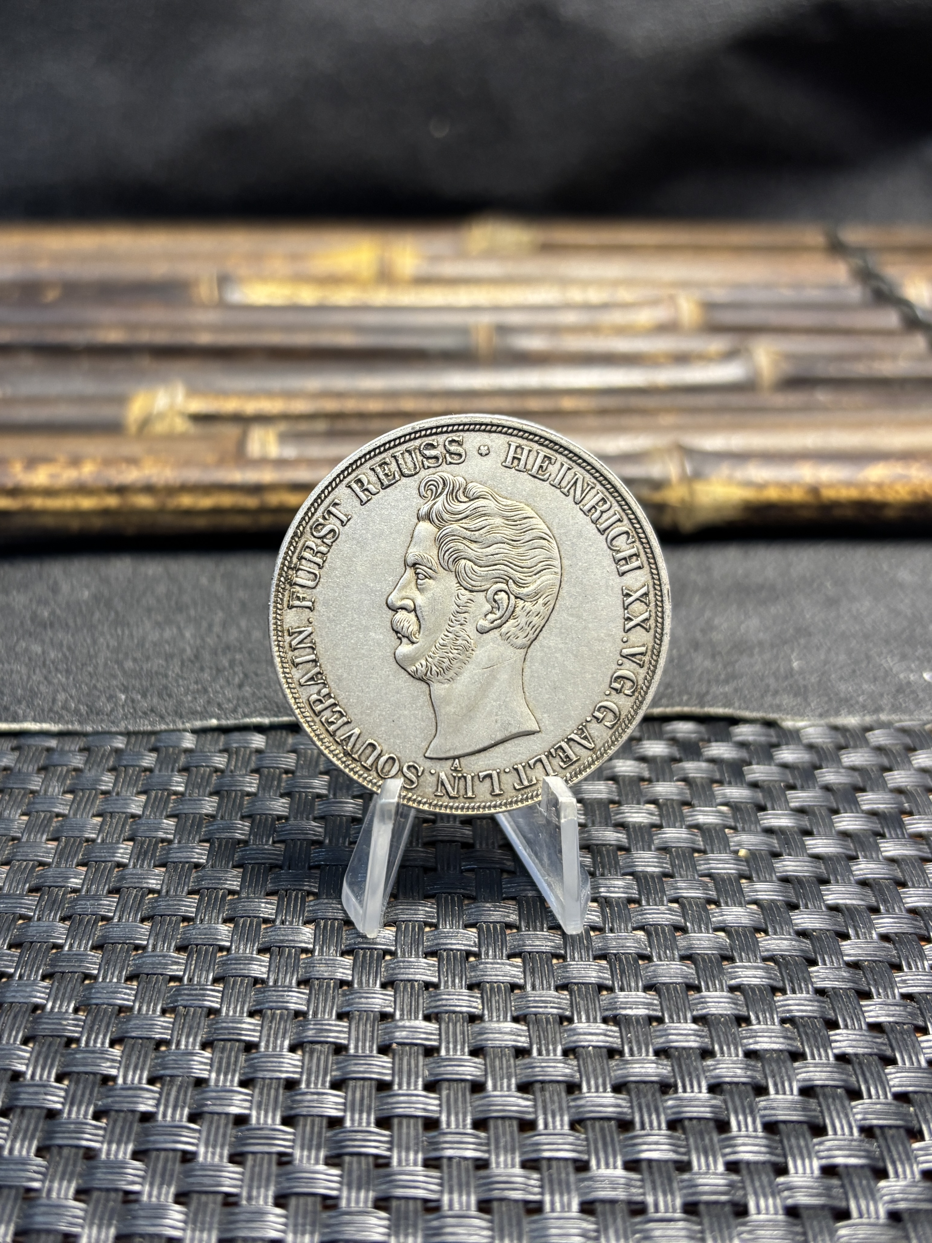 German States Reuss Obergreiz 2 Thaler 3 1/2 Gulden Heinrich XX 1841 A Silver Plated Replica Coin Commemorative Medal,Historical Collectible Art Craft For Enthusiasts