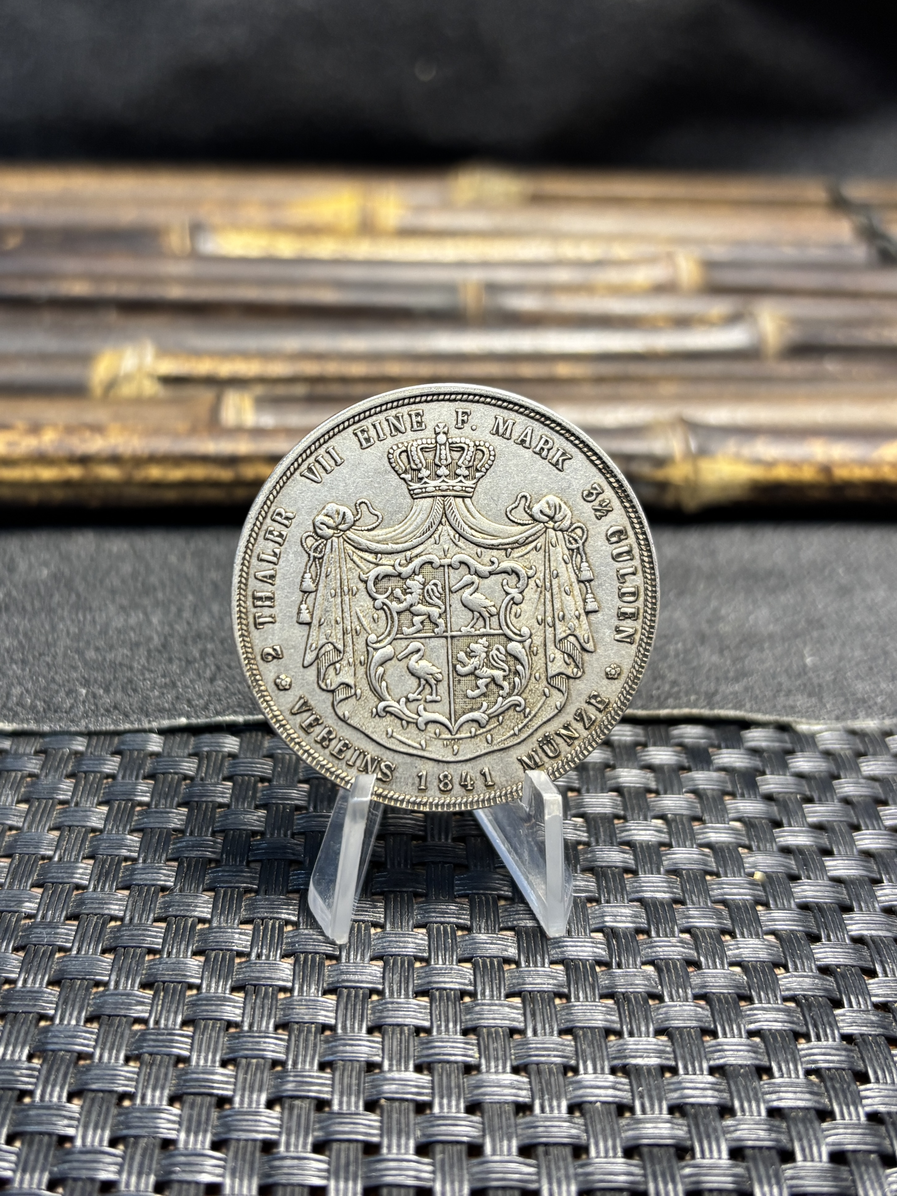 German States Reuss Obergreiz 2 Thaler 3 1/2 Gulden Heinrich XX 1841 A Silver Plated Replica Coin Commemorative Medal,Historical Collectible Art Craft For Enthusiasts
