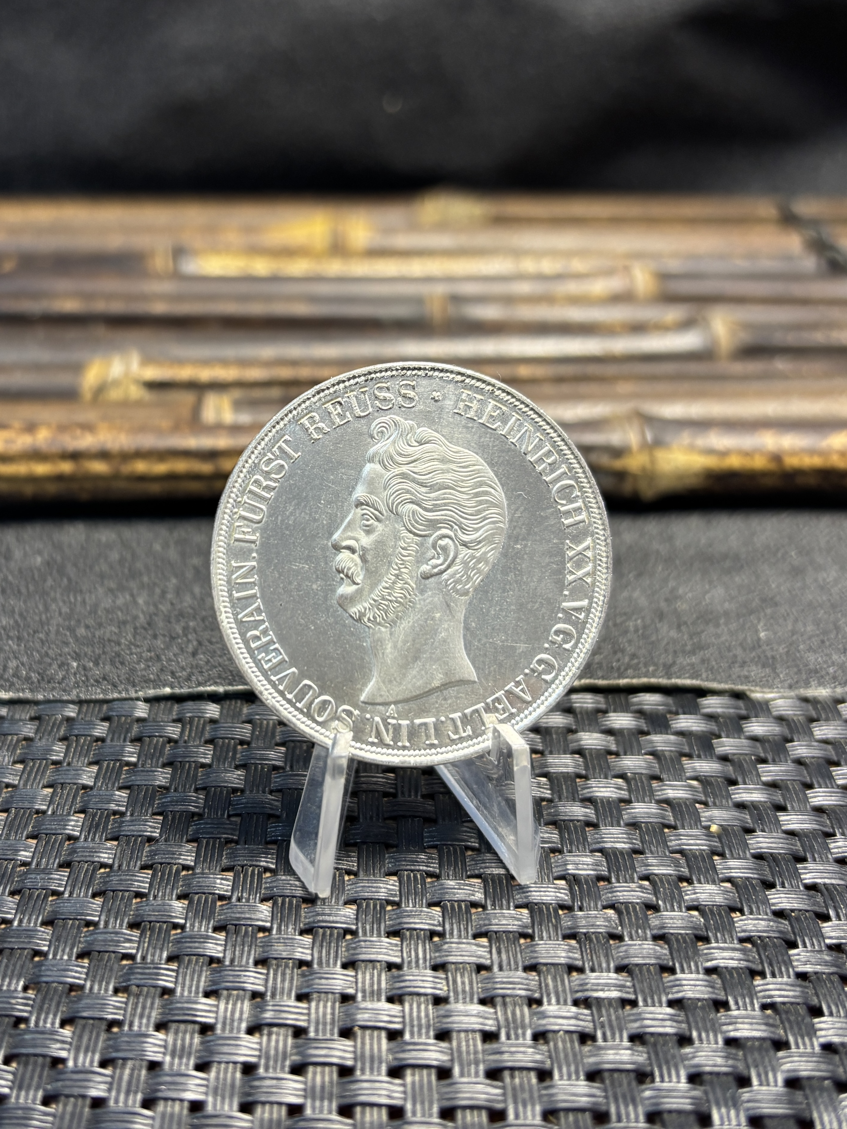 German States Reuss Obergreiz 2 Thaler 3 1/2 Gulden Heinrich XX 1841 A Silver Plated Replica Coin Commemorative Medal,Historical Collectible Art Craft For Enthusiasts